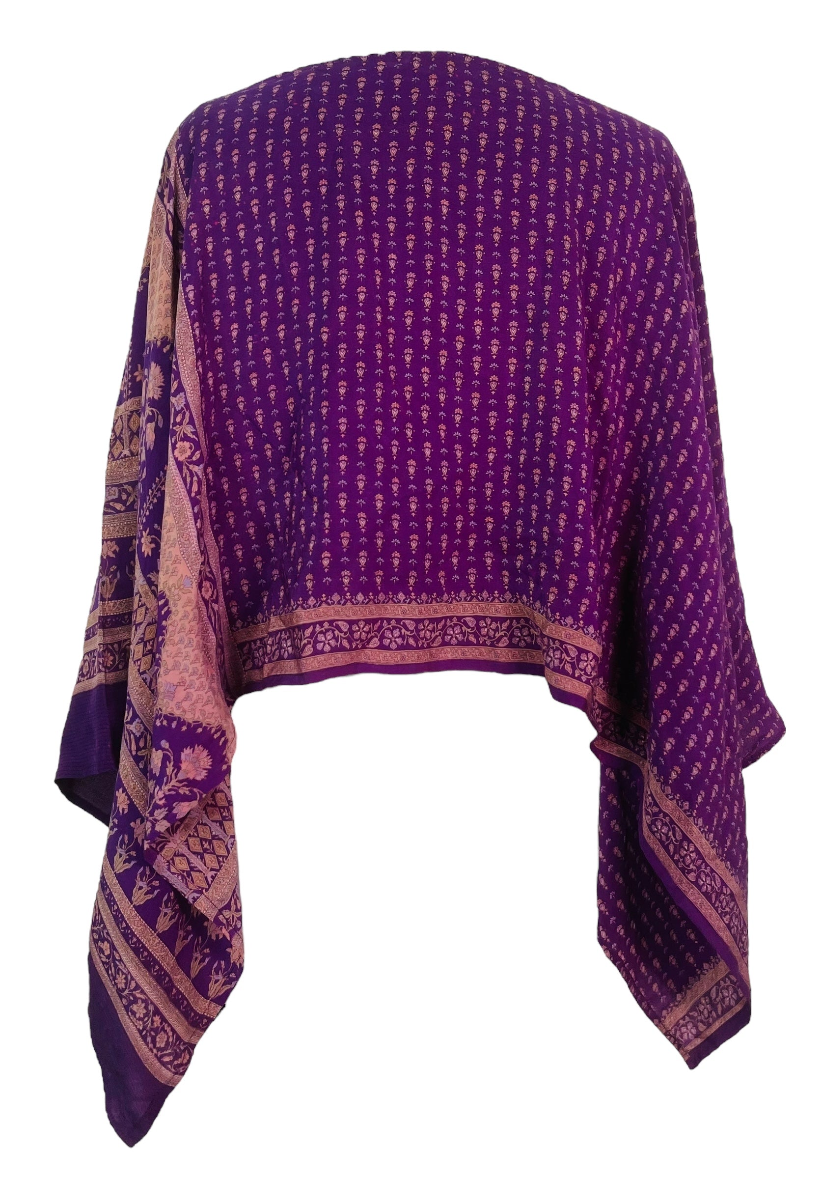 PRC7849 Wabi Sabi Pure Silk Capelet Poncho