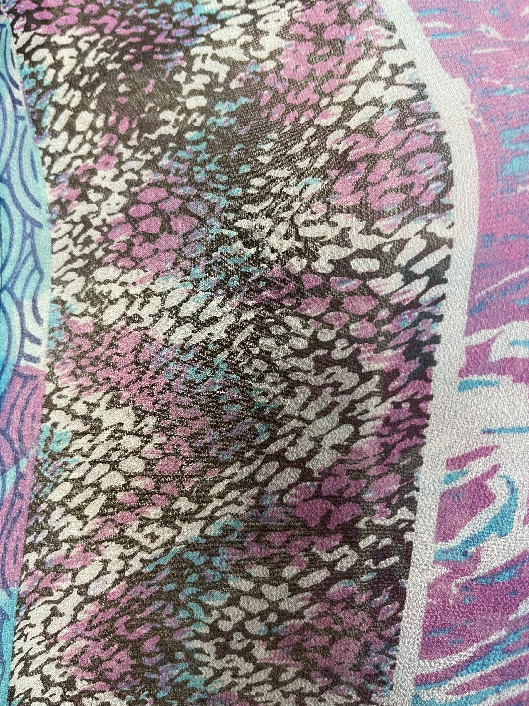 PRG8123 Sheer Avatar Pure Silk Side Slit Top