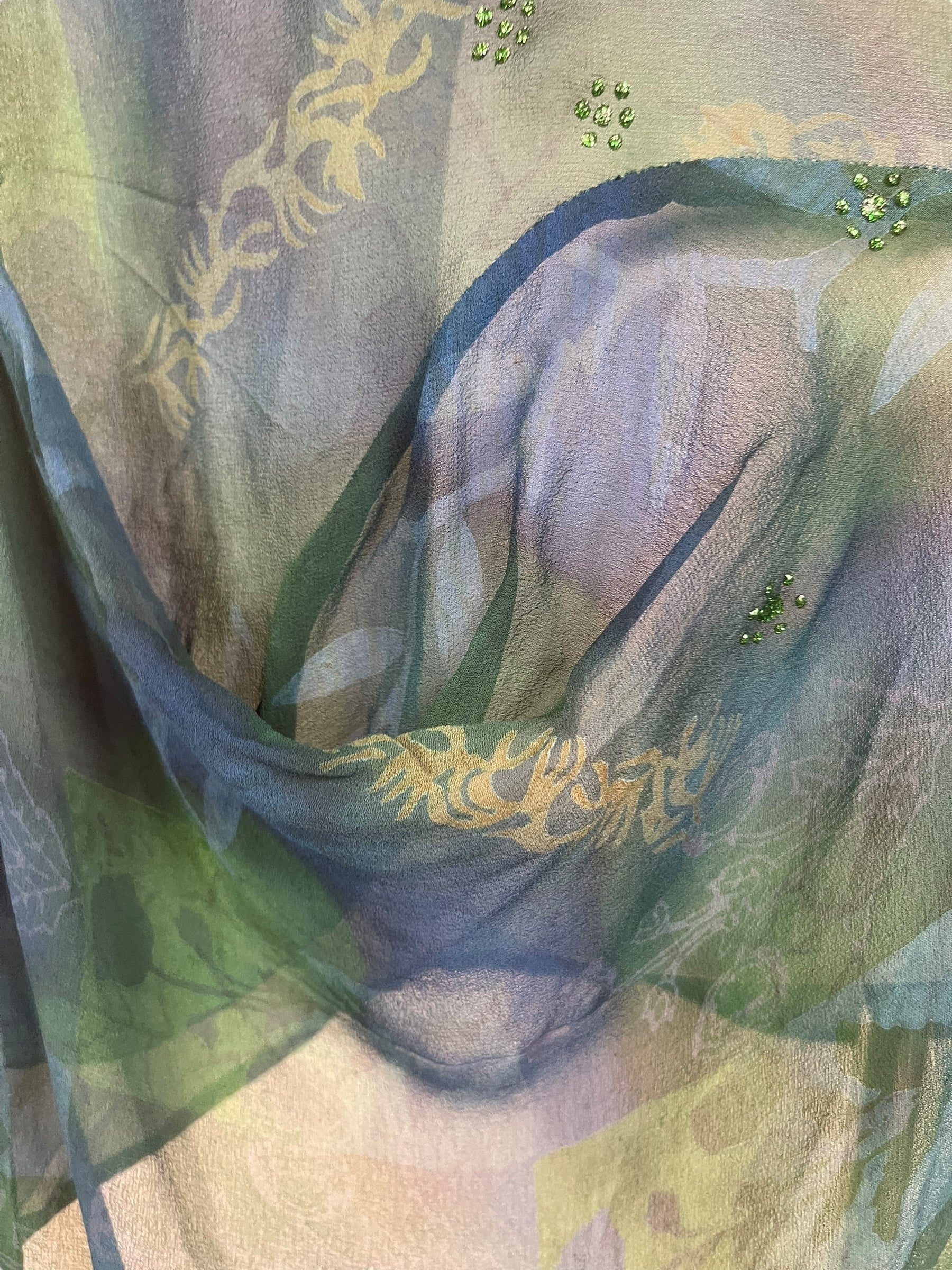 PRG7785 Sheer Avatar Pure Silk Self Pocket Tunic Dress