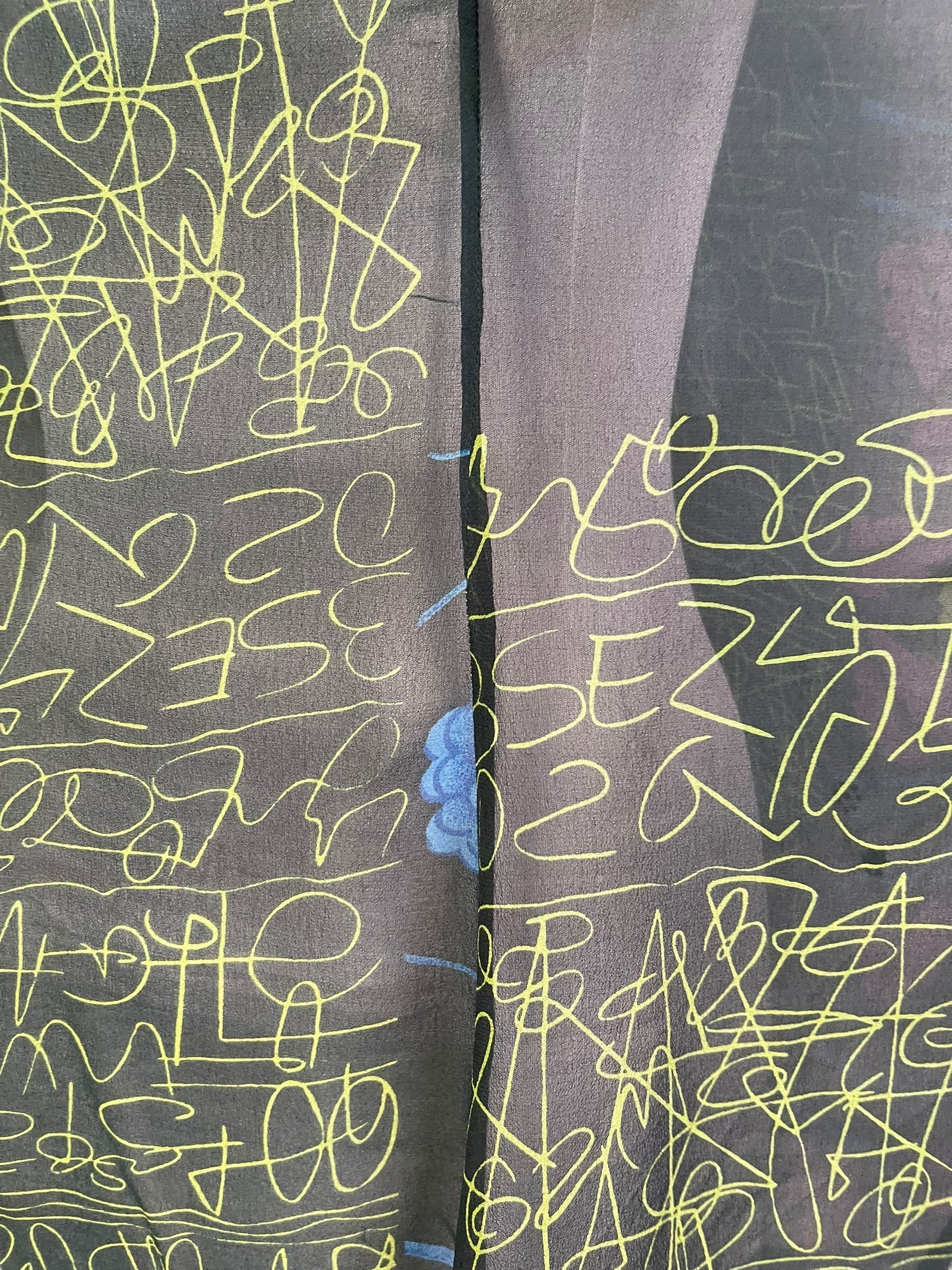 PRG7098 Sheer Sheer Avatar Pure Silk Waterfall Top