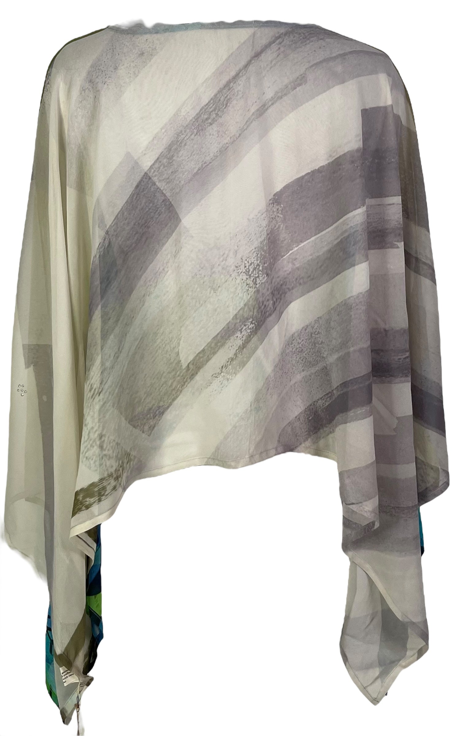 REVOLUTIONHER PRG6604 Sheer Avatar Pure Silk Capelet Poncho