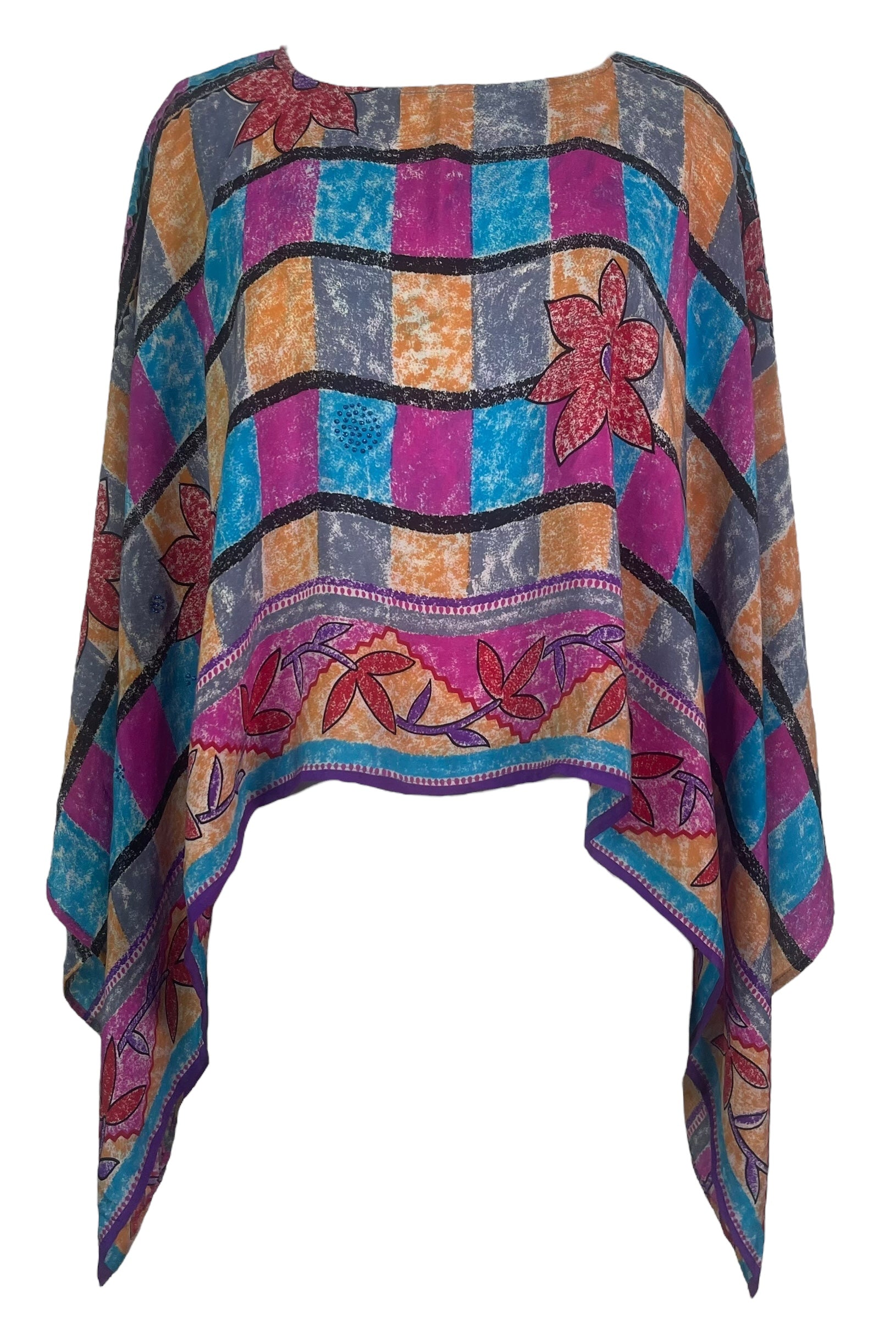 PRC7521 Avatar Pure Silk Capelet Poncho