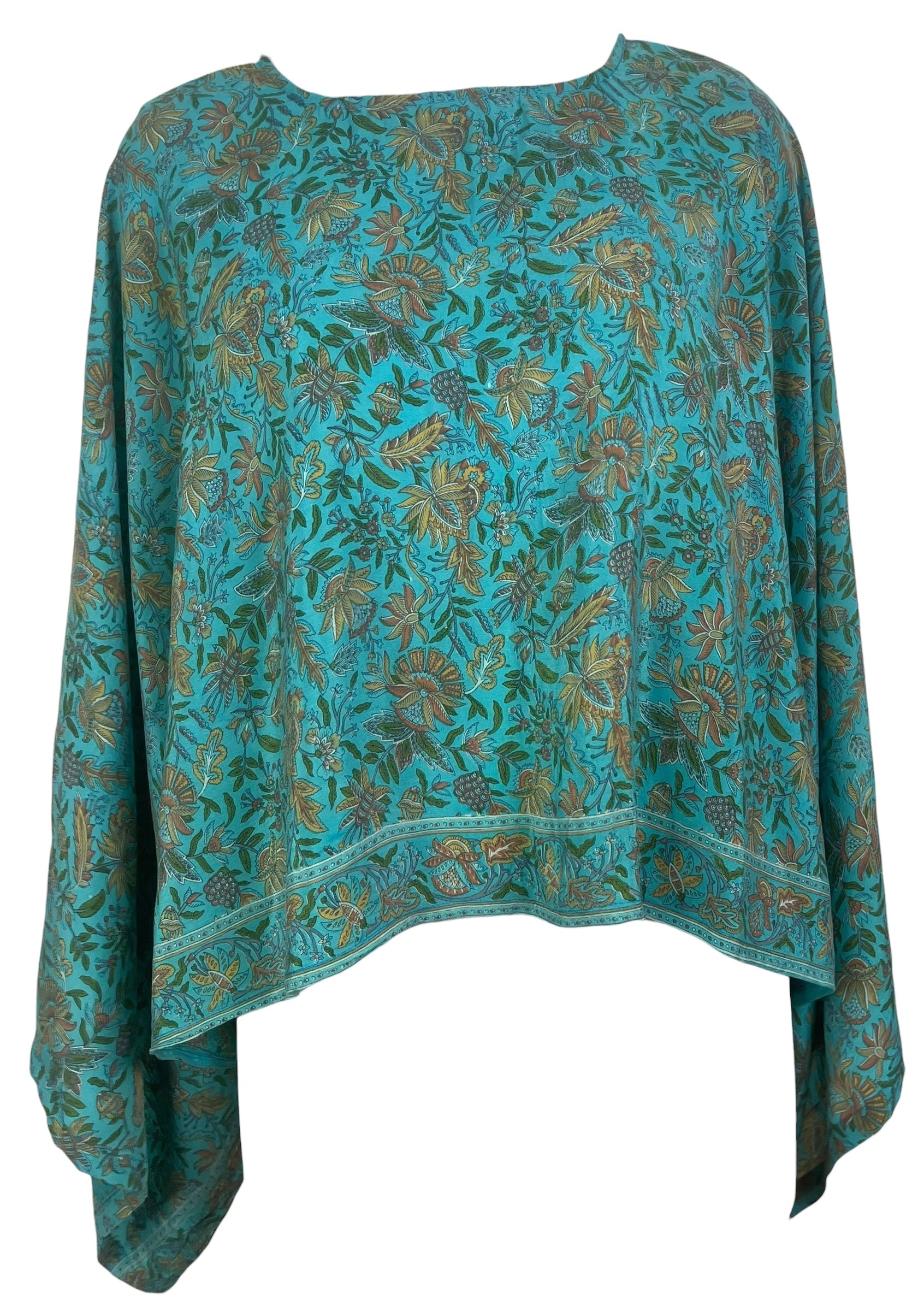 PREVIEW PRC8492 Wabi Sabi Pure Silk Kimono-Sleeved Top