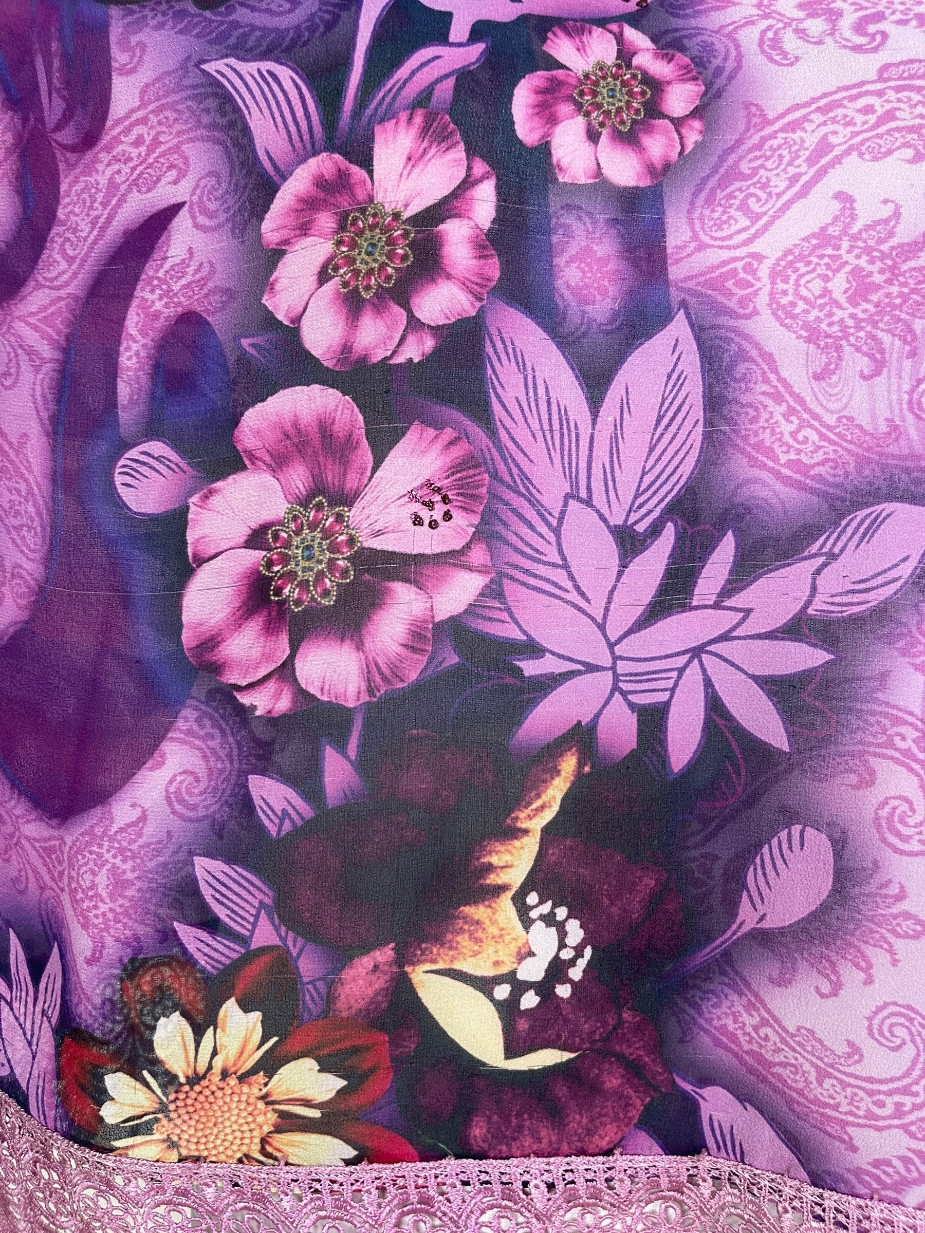 PRG6424 Sheer Wabi Sabi Pure Silk Side Slit Top