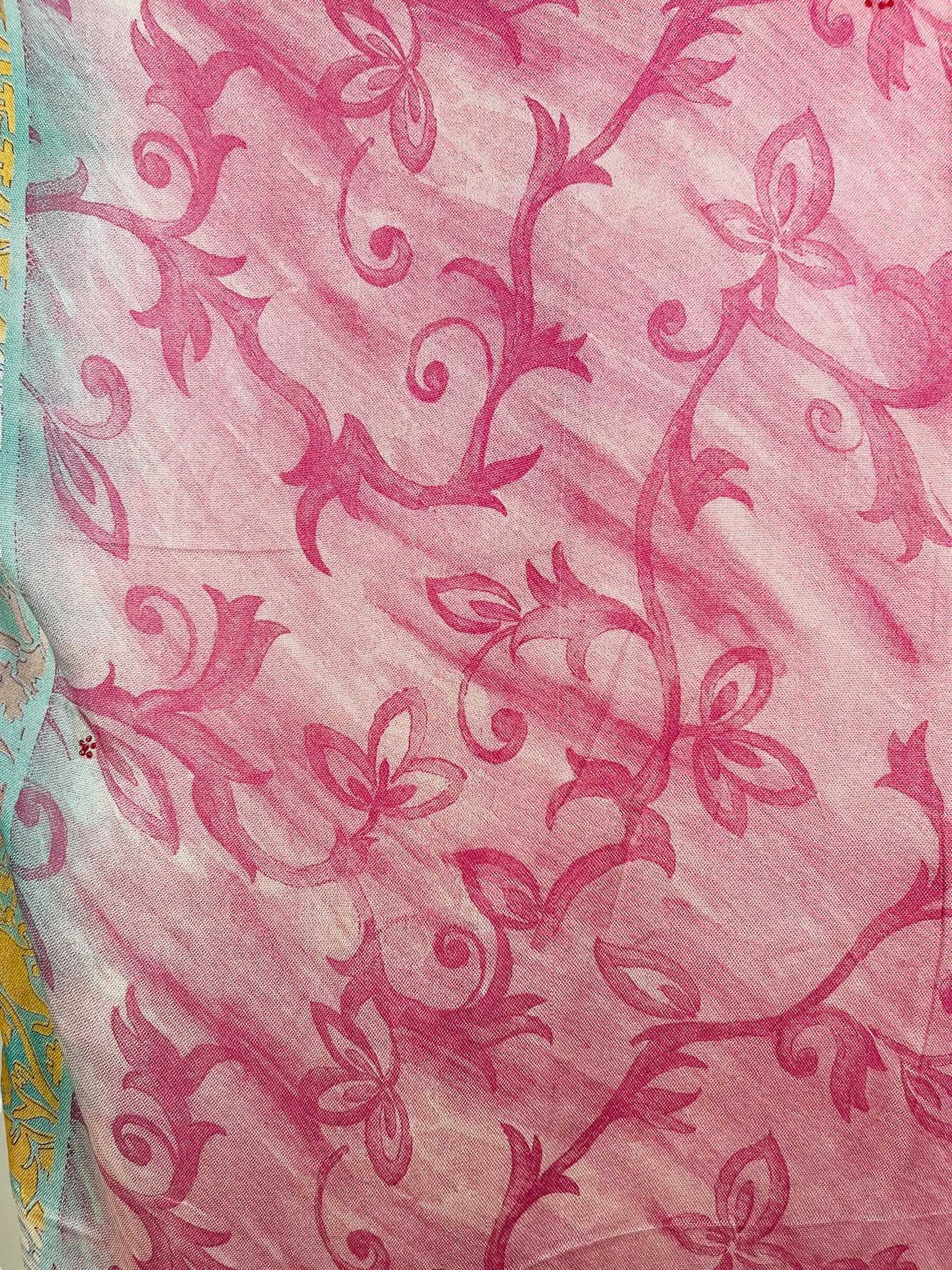 PRG7342B Sheer Avatar Pure Silk Midi Length Kaftan