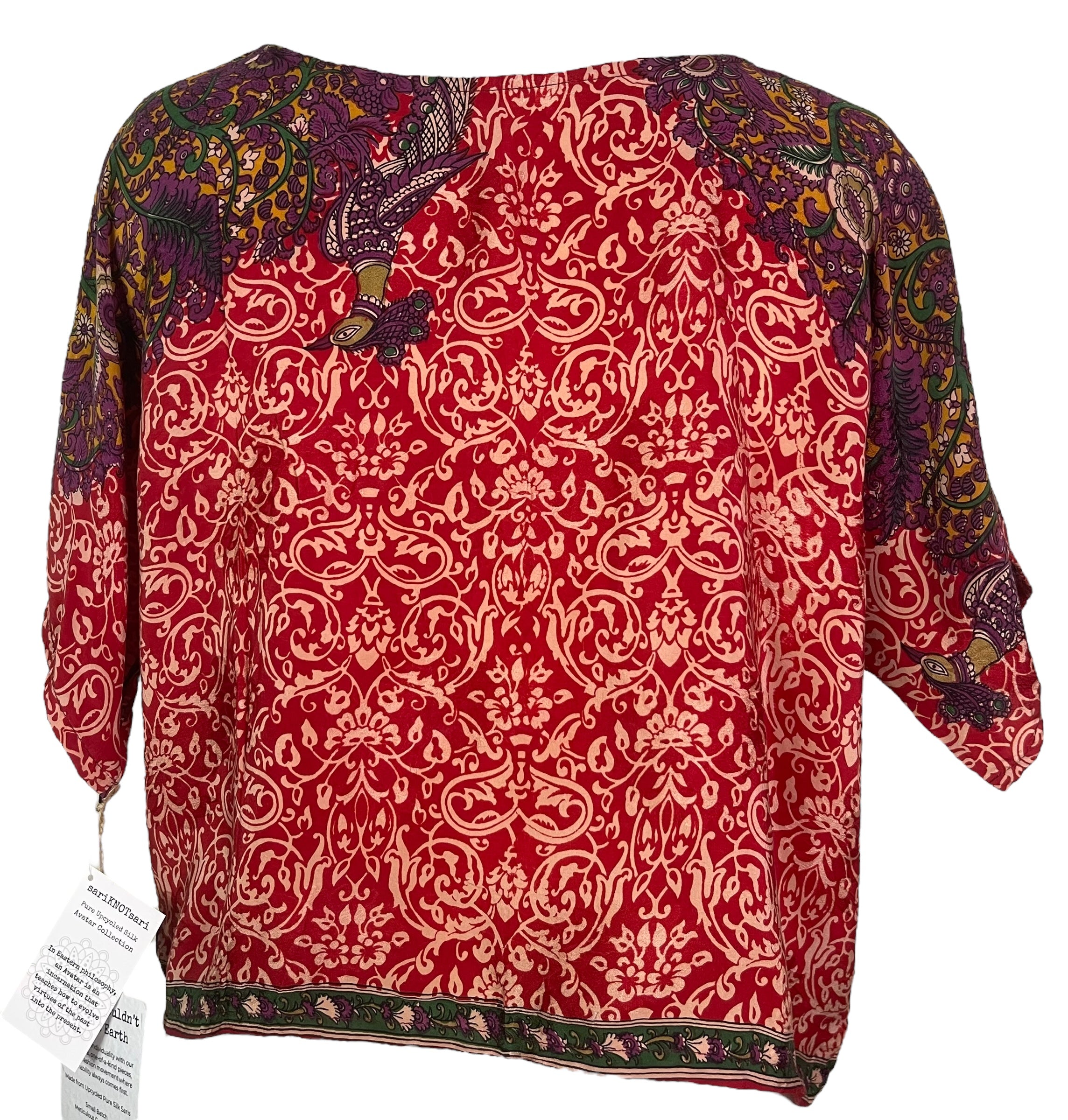 PRC8018 Avatar Pure Silk Boxy Top