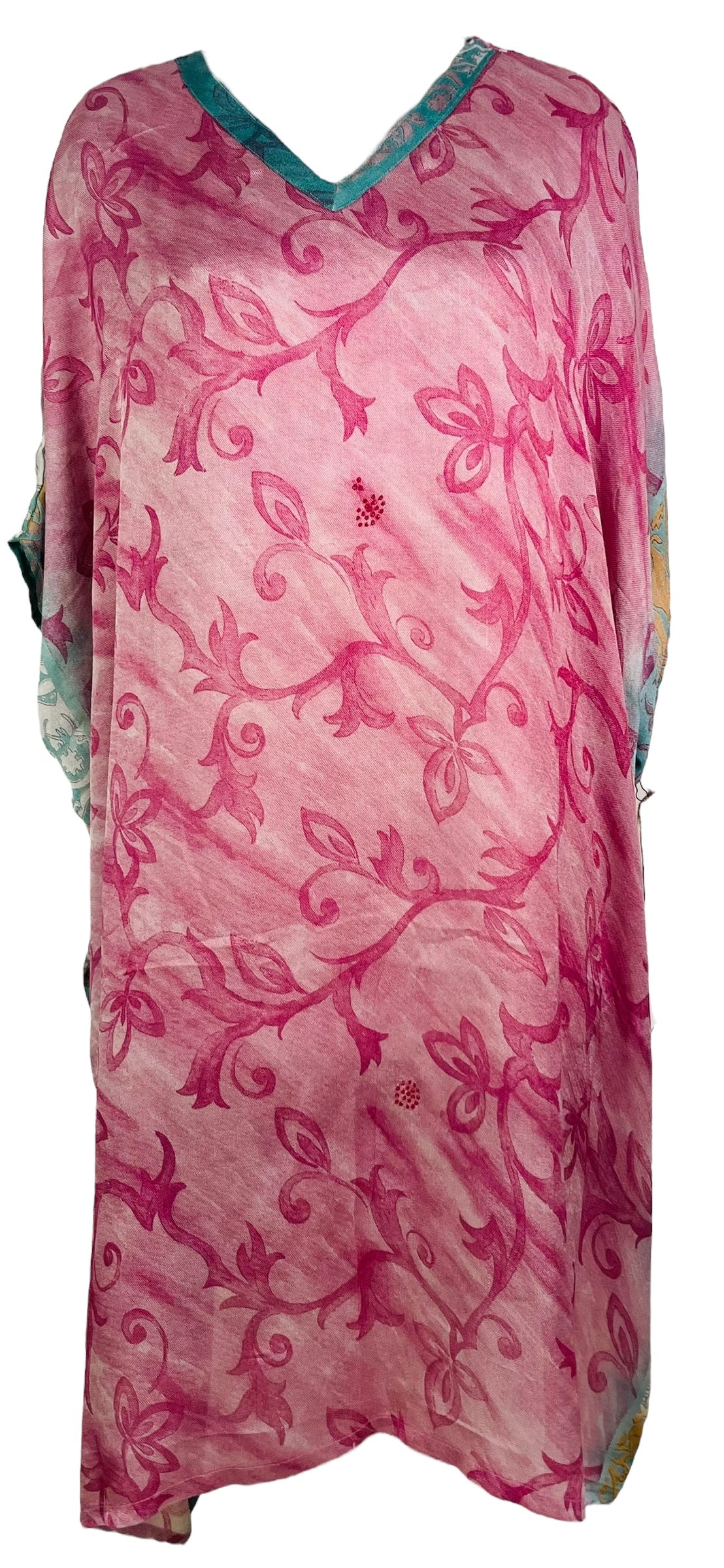 PRG7342B Sheer Avatar Pure Silk Midi Length Kaftan