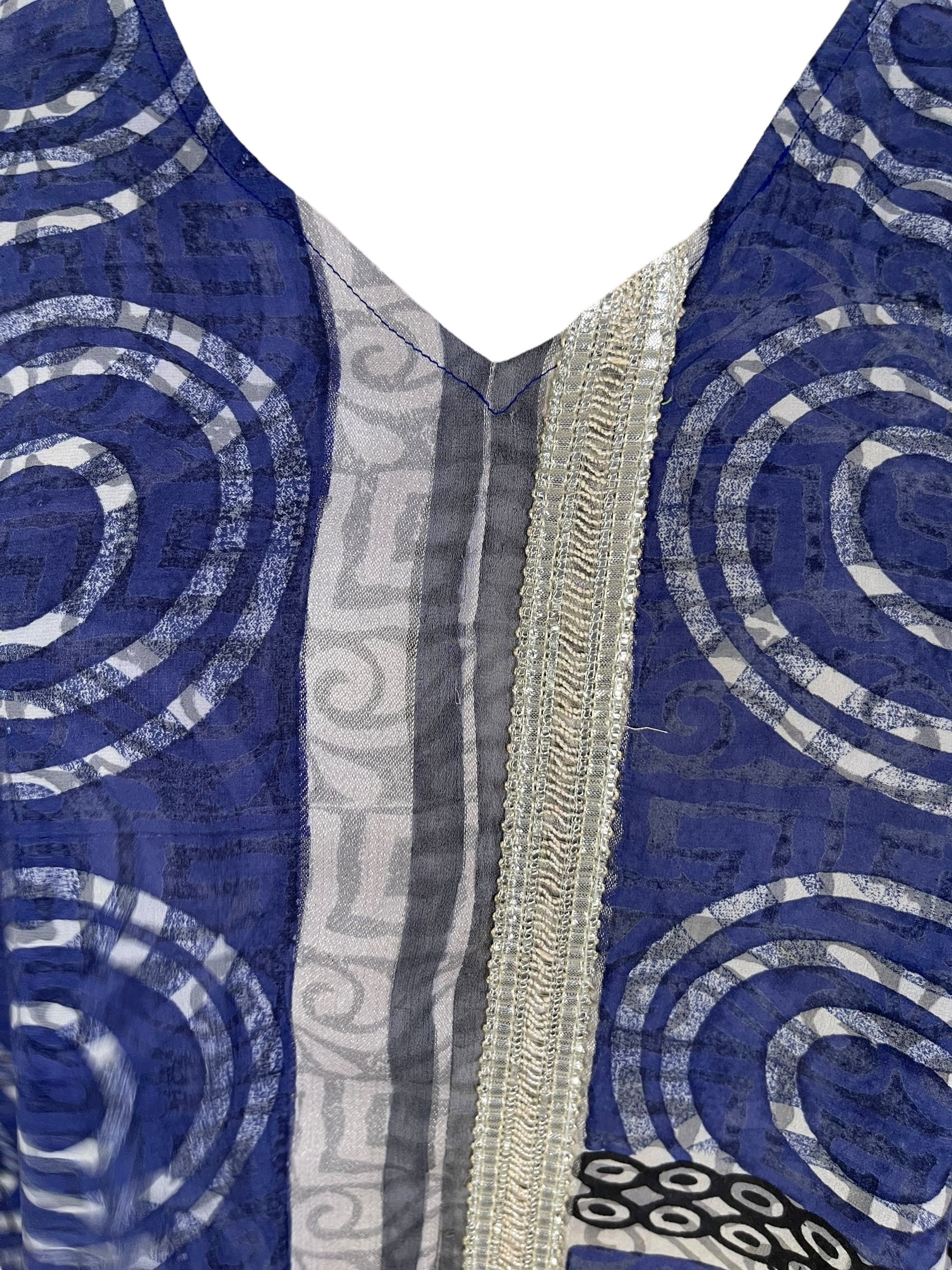 PRG7077 Sheer Avatar Pure Silk Waterfall Top