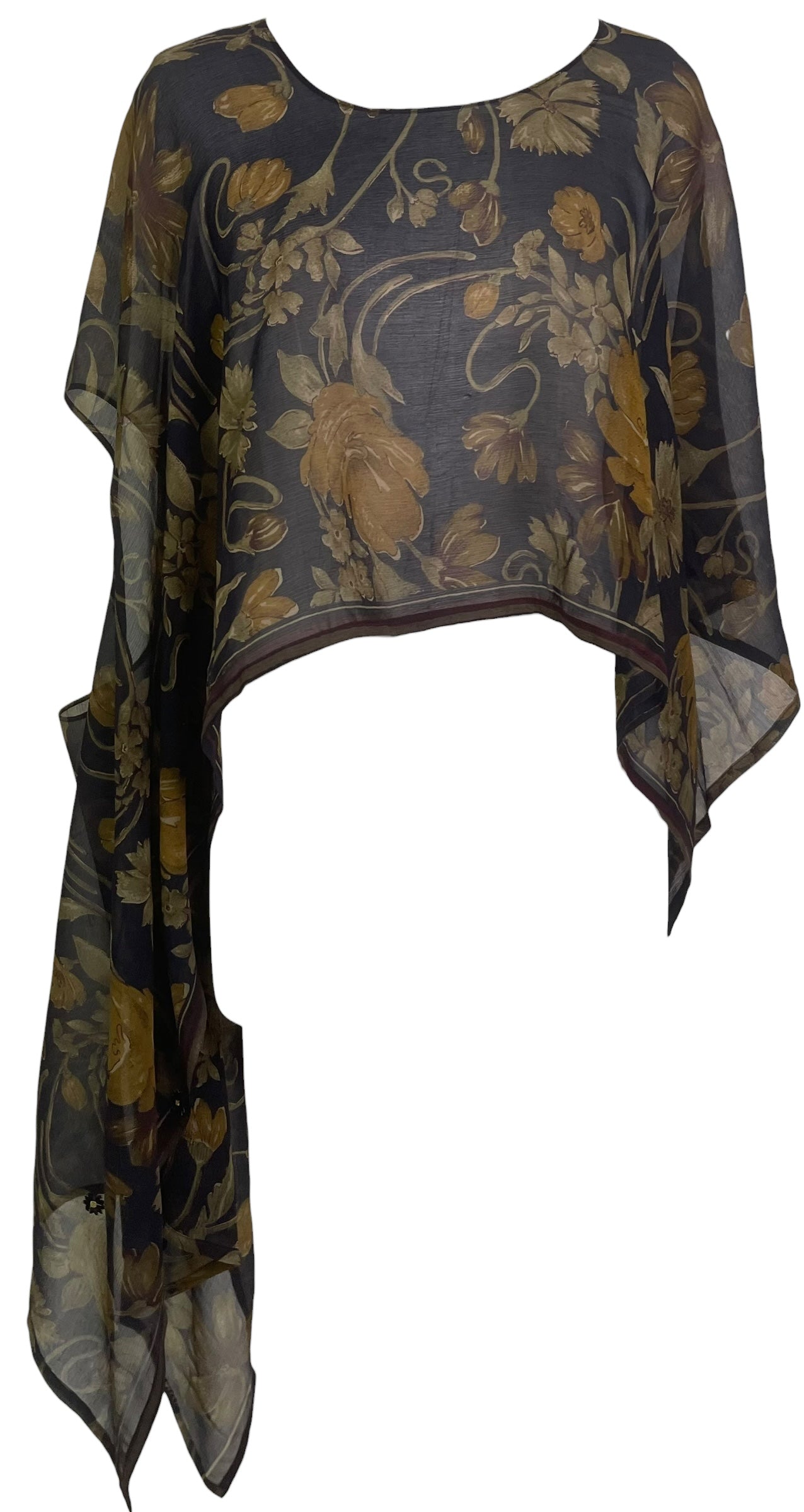 PREVIEW PCH8730 Avatar Very Sheer Pure Silk Versatile Vest by MARCH2026 – Handmade ethical Vest from sariKNOTsari using upcycled silk. Designed in Canada for travel and slow fashion, loved from Toronto to LA to Sydney.