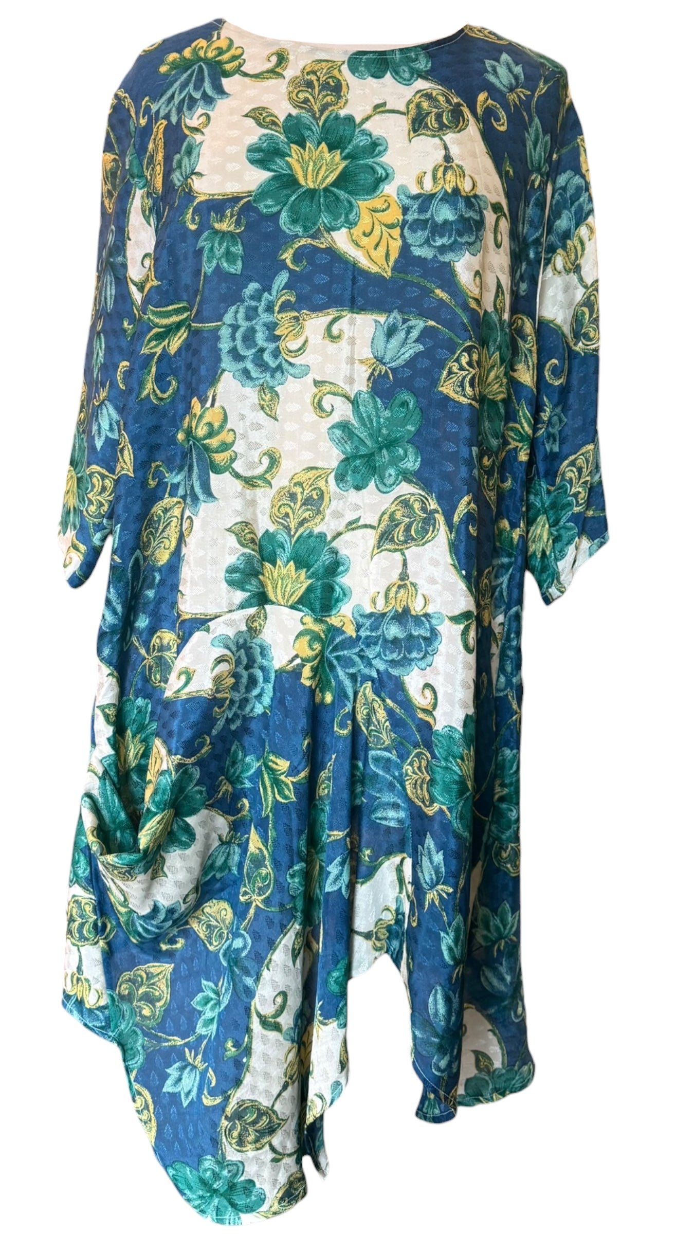 PRC84649 Avatar Pure Silk Self Pocket Tunic Dress