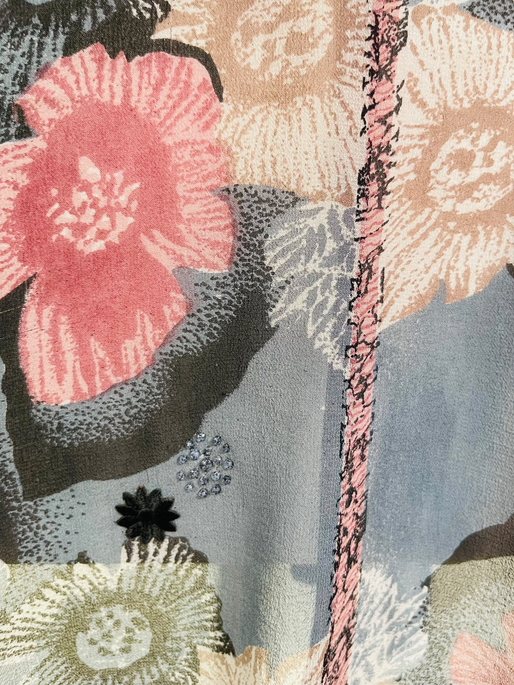 PRG7575 Sheer Avatar Pure Silk Waterfall Top