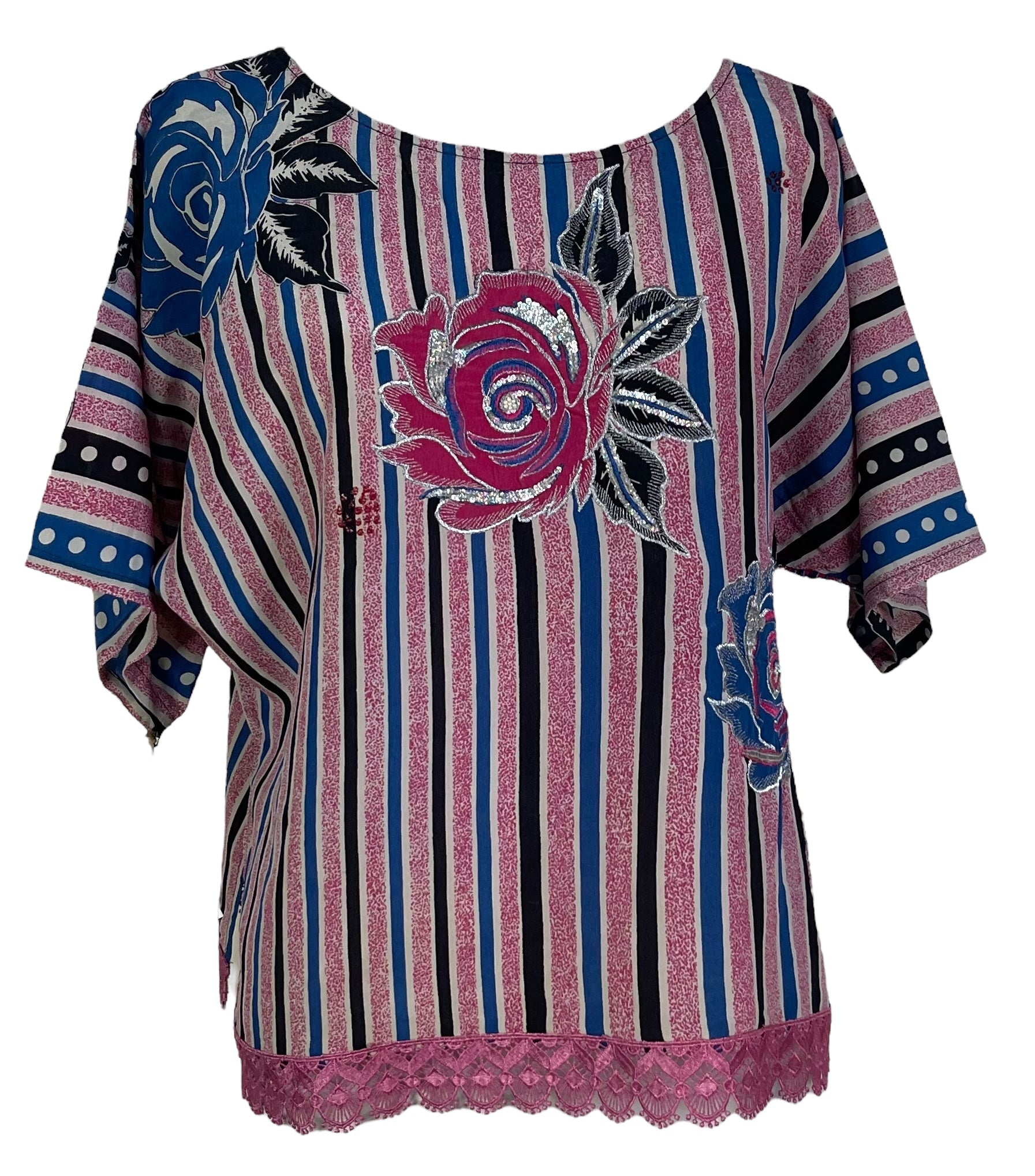 PRC6652 Avatar Pure Silk Side Slit Top