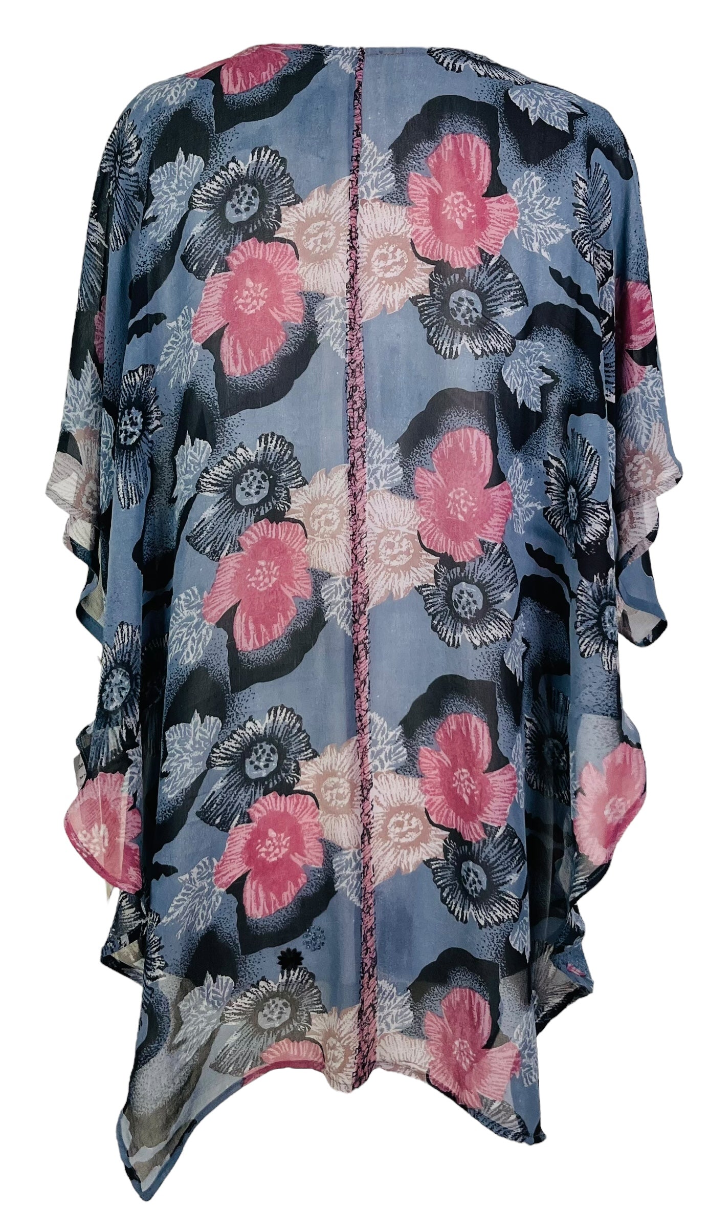 PRG7575 Sheer Avatar Pure Silk Waterfall Top