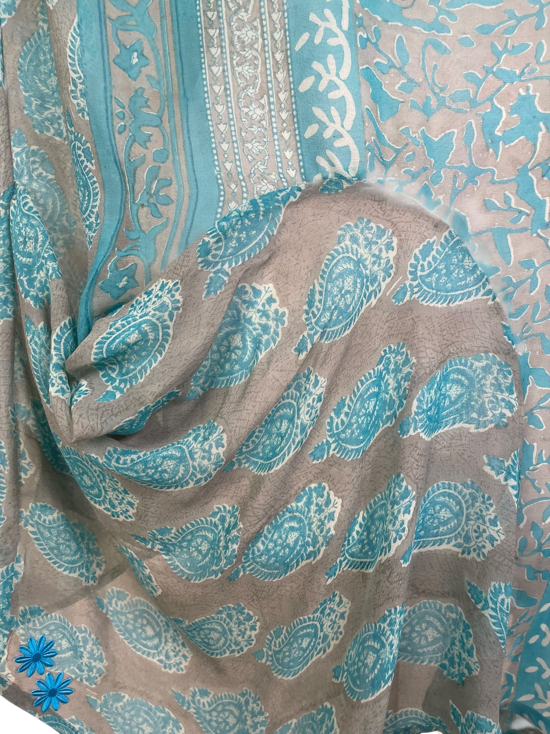 PRG7781 Sheer Avatar Pure Silk Self Pocket Tunic Dress