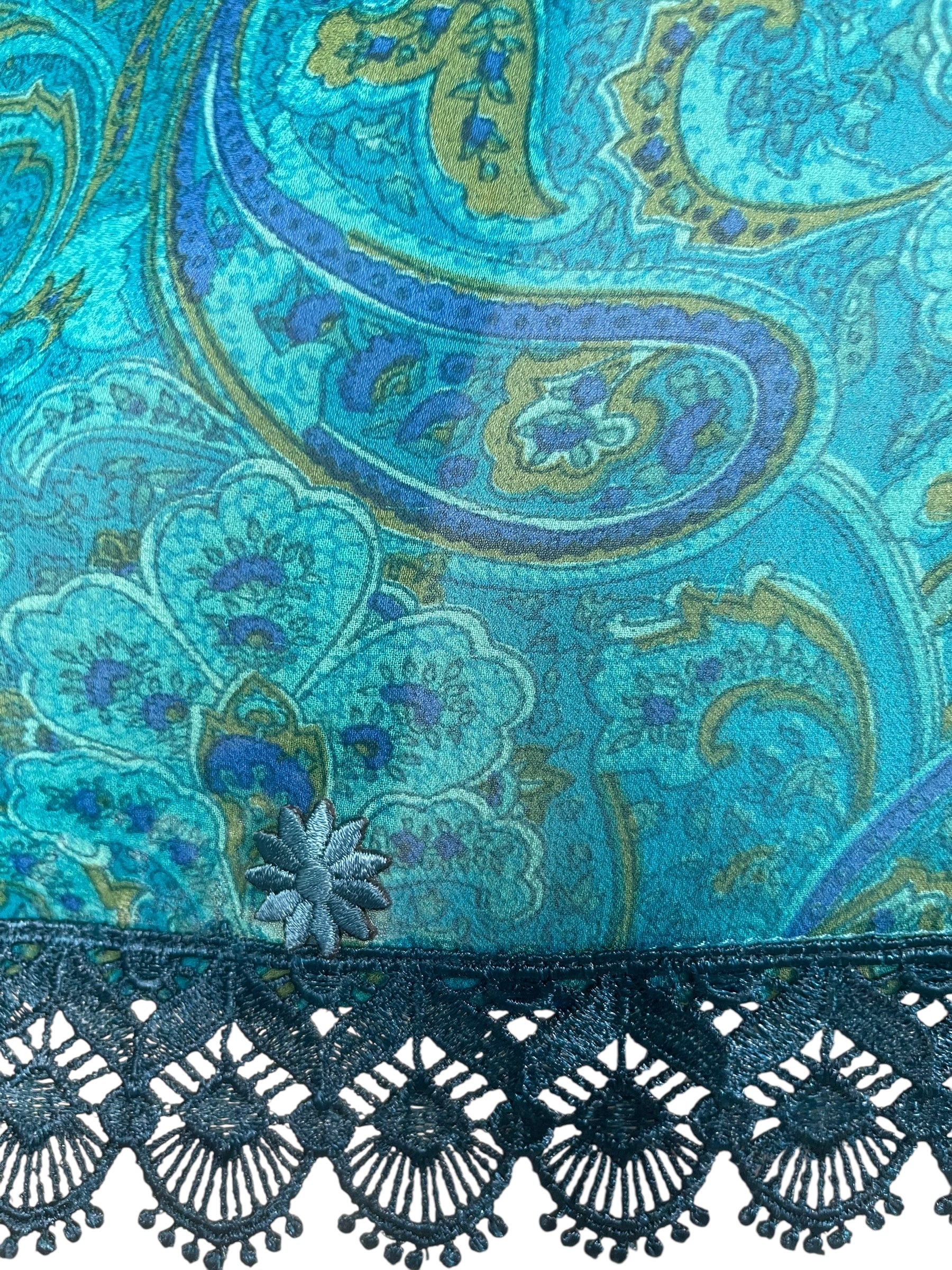 PRG8138 Sheer Avatar Pure Silk Side Slit Top