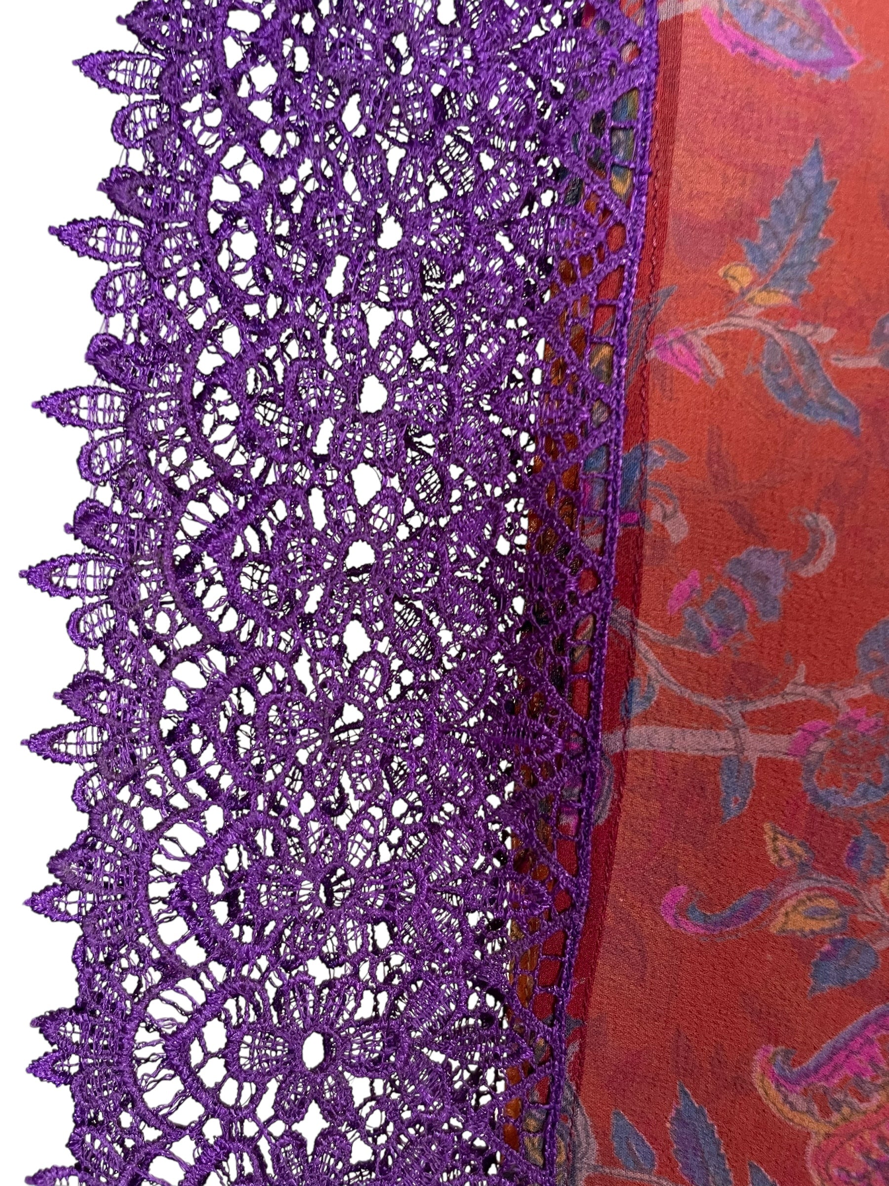 PRG7085 Sheer Avatar Pure Silk Capelet Poncho