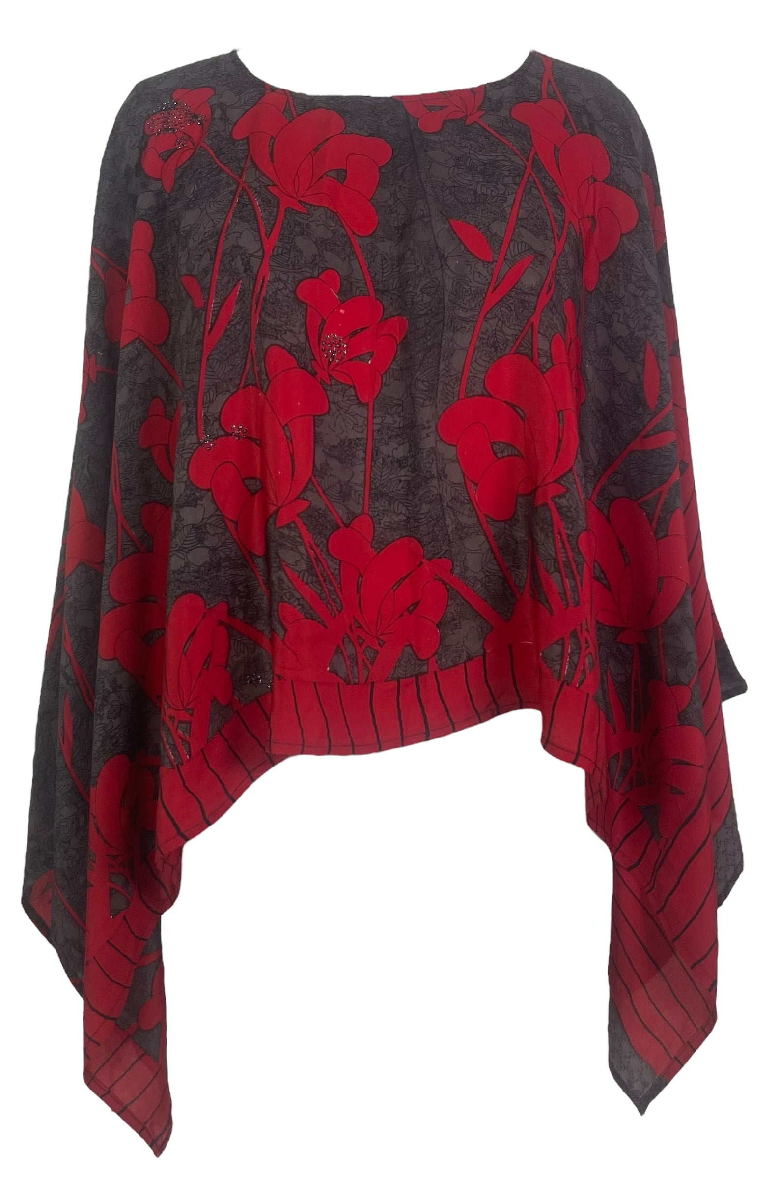 PREVIEW PRC7513 Avatar Pure Silk Capelet Poncho by DECEMBER2025 – Handmade ethical Poncho from sariKNOTsari using upcycled silk. Designed in Canada for travel and slow fashion, loved from Toronto to LA to Sydney.