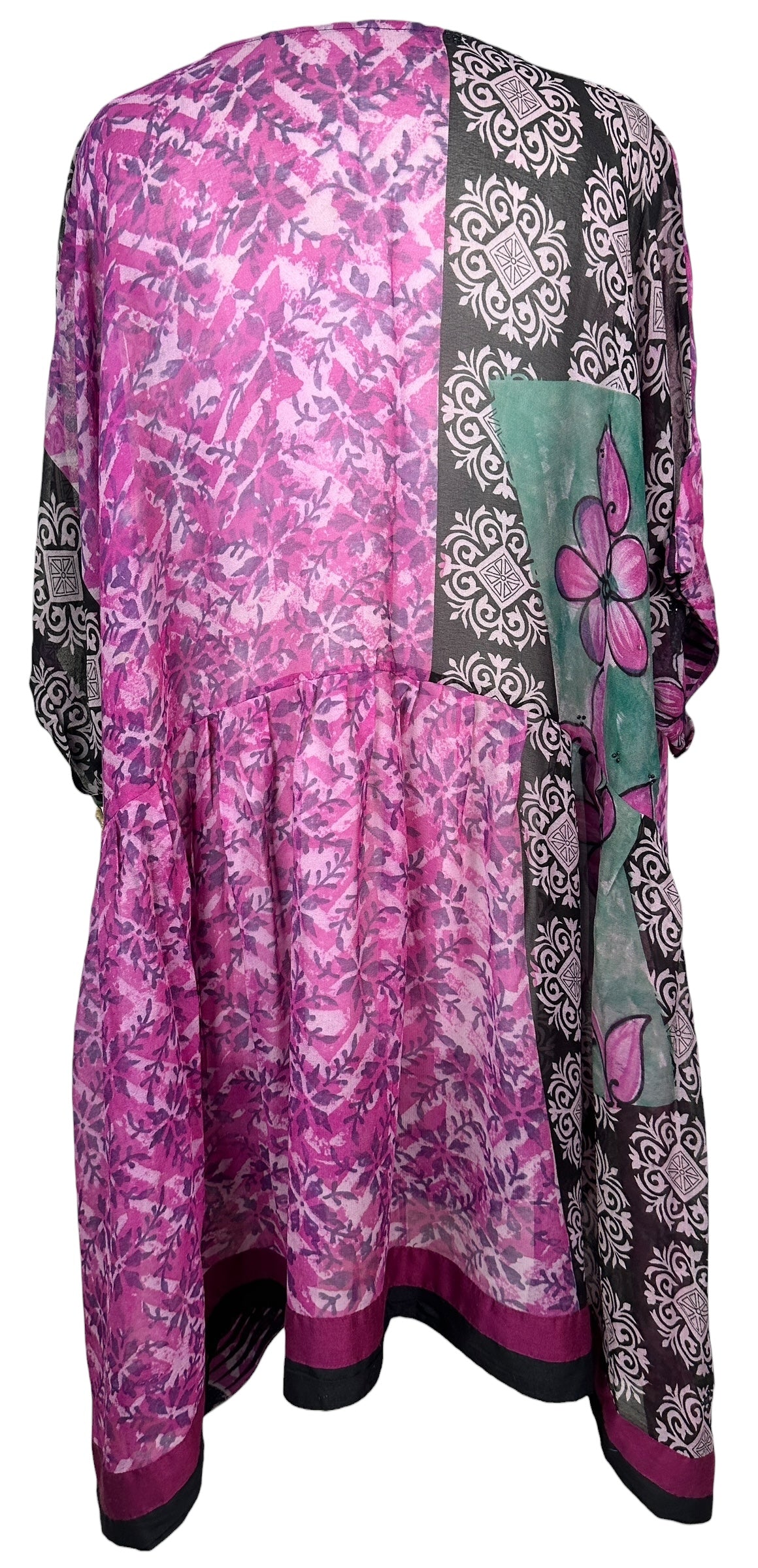 PRG8425 Sheer Avatar Pure Silk Boxy Babydoll Dress