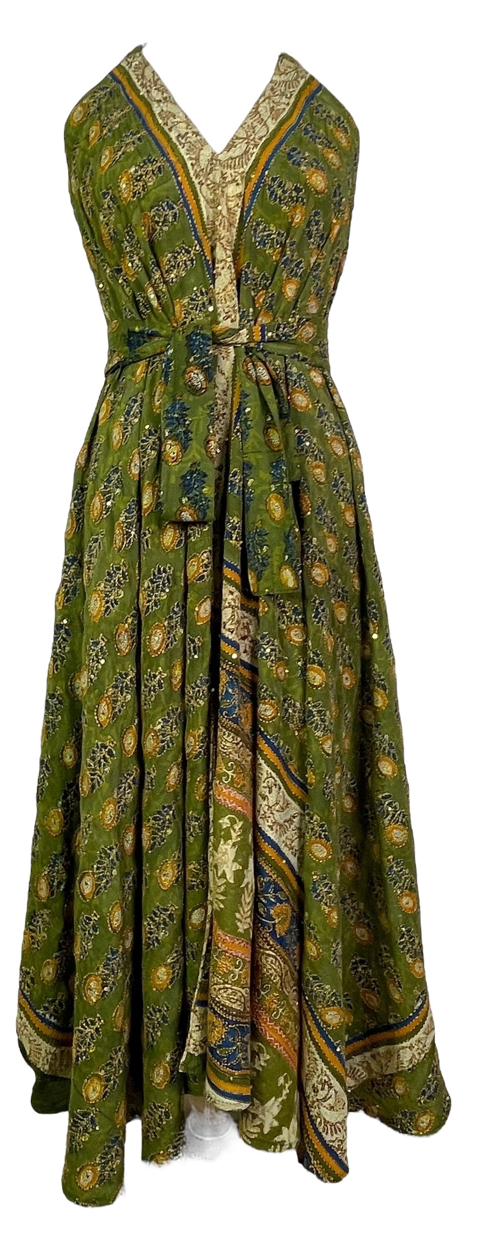 PRC7759 Avatar Pure Silk Maxi Dress with Belt