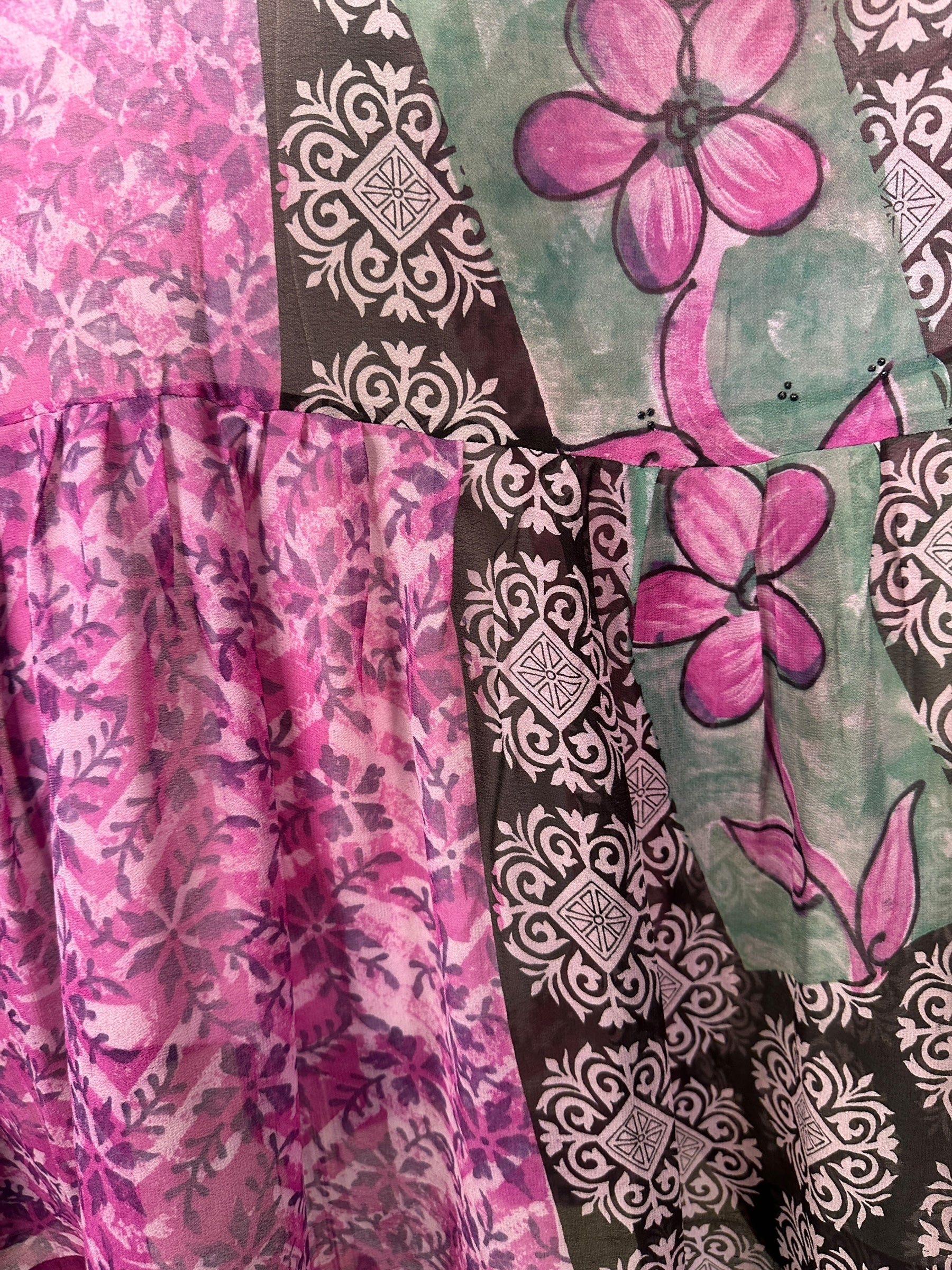 PRG8425 Sheer Avatar Pure Silk Boxy Babydoll Dress