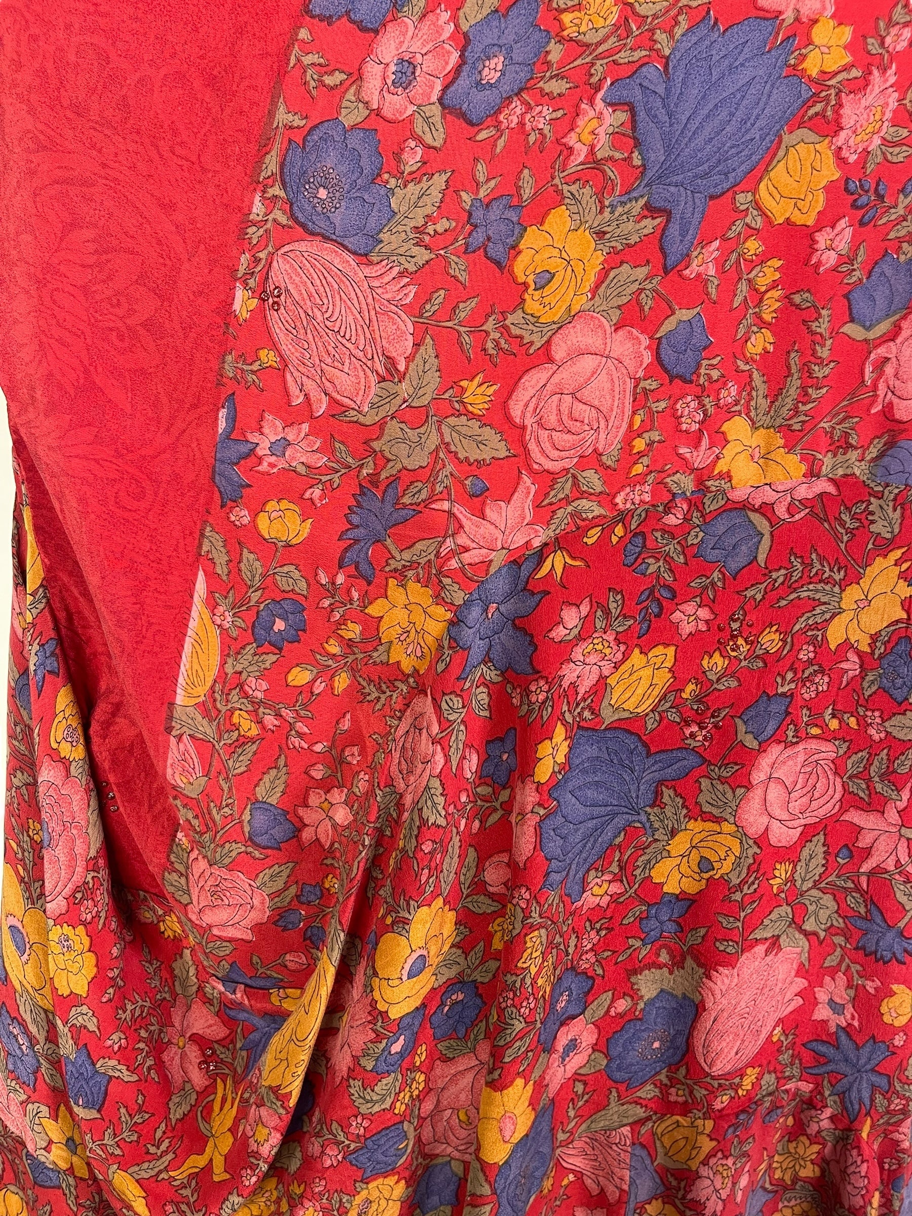 PRC7164 Avatar Pure Silk Sculptural Long Tunic Dress