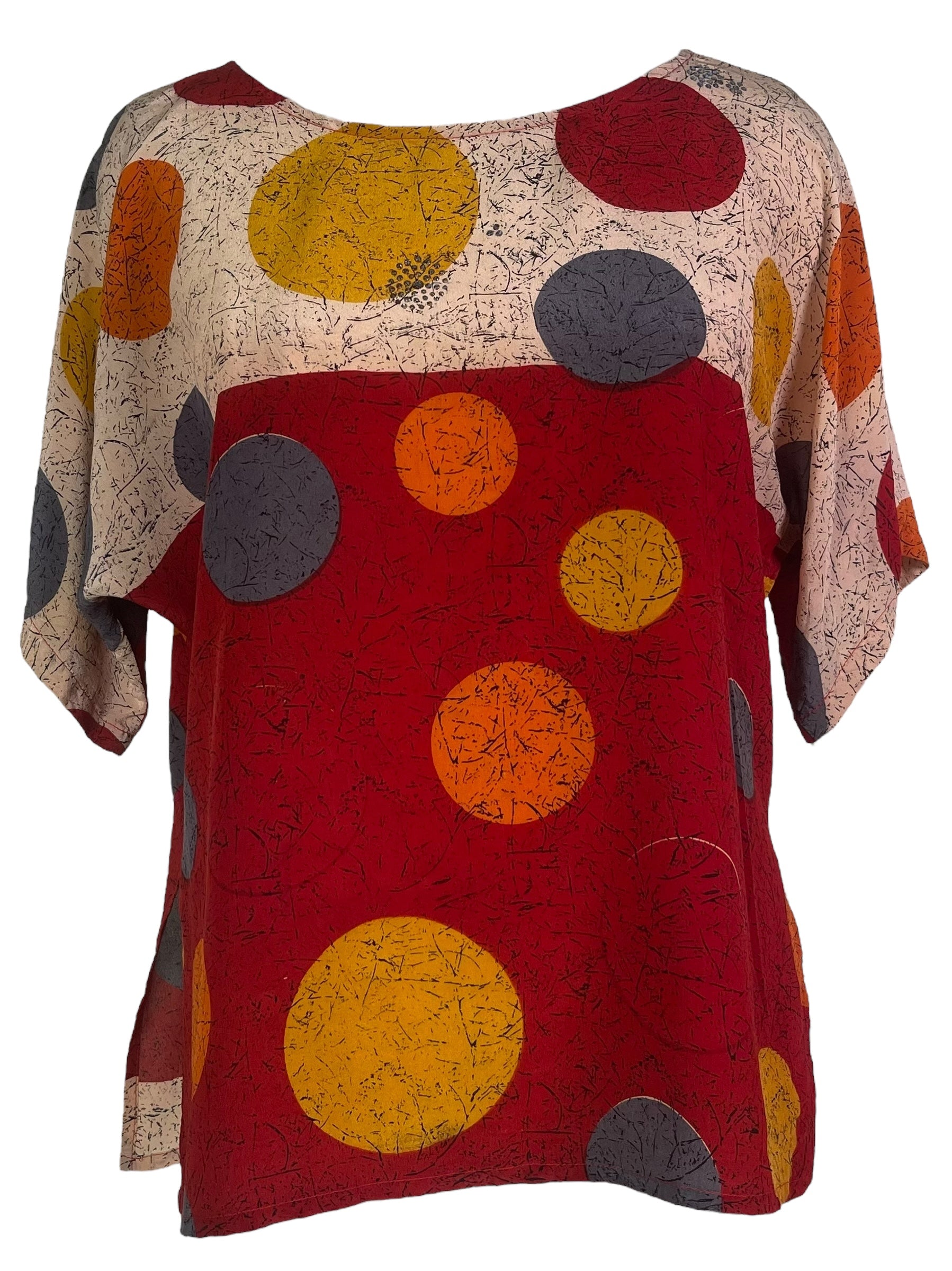 PRC8072 Avatar Pure Silk Side Slit Top