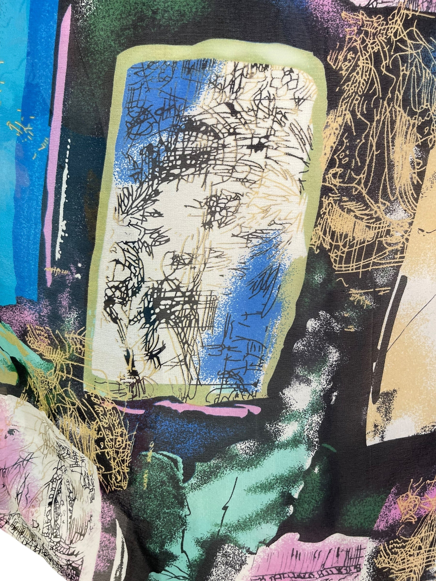 REVOLUTIONHER PRG6094 Sheer Avatar Pure Silk Boxy Top