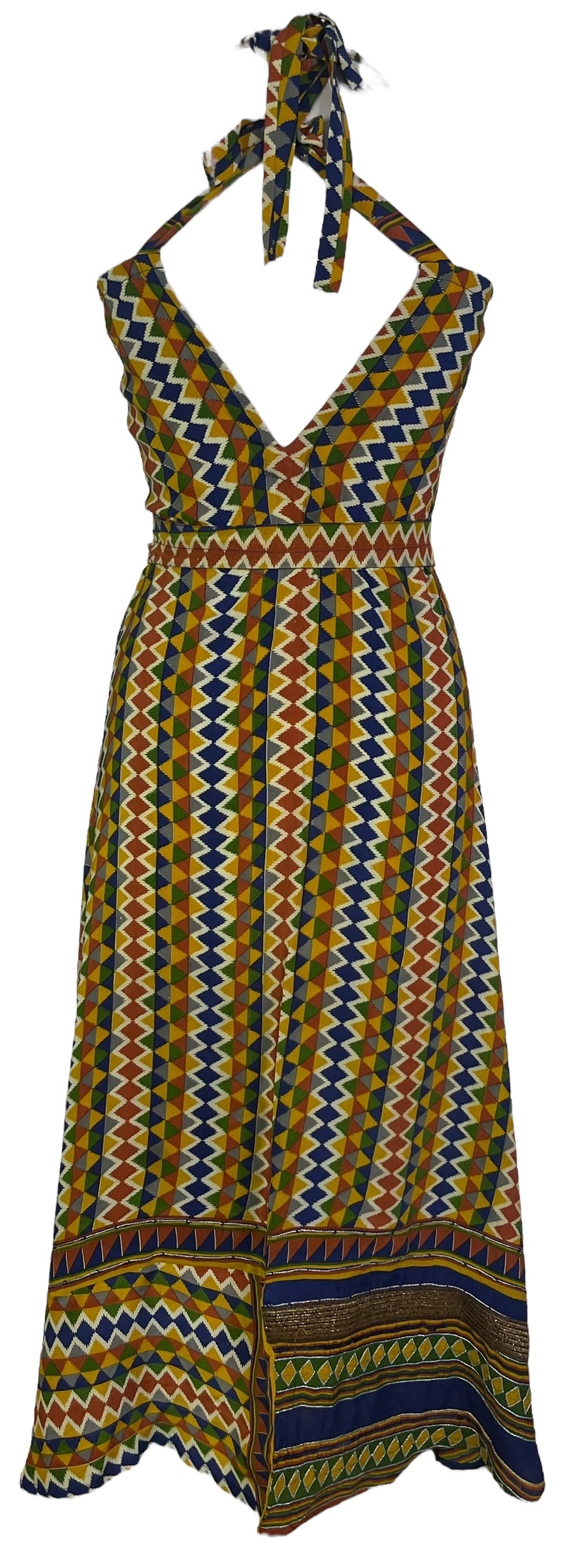 SOLD REVOLUTIONHER PRC7251 Avatar Pure Silk Maxi Dress with Belt by sariKNOTsari – Handmade ethical Maxi Dress from sariKNOTsari using upcycled silk. Designed in Canada for travel and slow fashion, loved from Toronto to LA to Sydney.