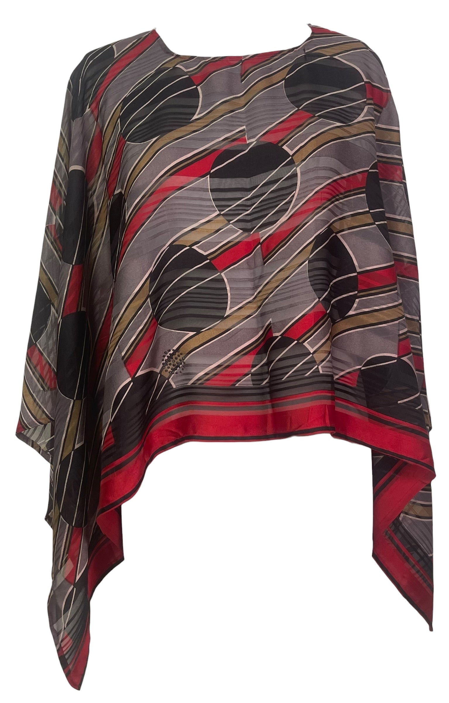 PREVIEW PRG8604 Sheer Avatar Pure Silk Capelet Poncho by FEBRUARY2026 – Handmade ethical Poncho from sariKNOTsari using upcycled silk. Designed in Canada for travel and slow fashion, loved from Toronto to LA to Sydney.