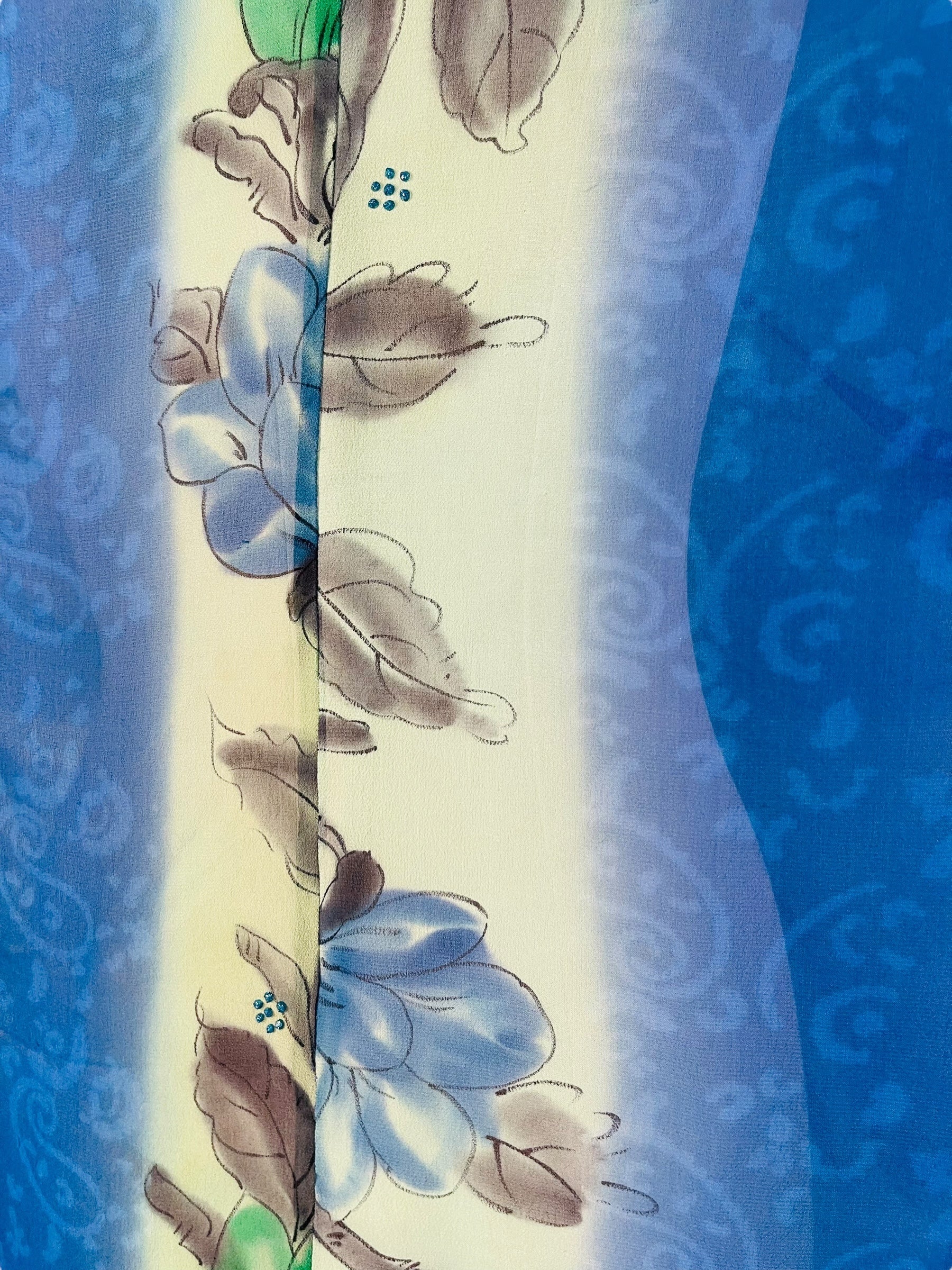 PRG7578 Sheer Avatar Pure Silk Waterfall Top