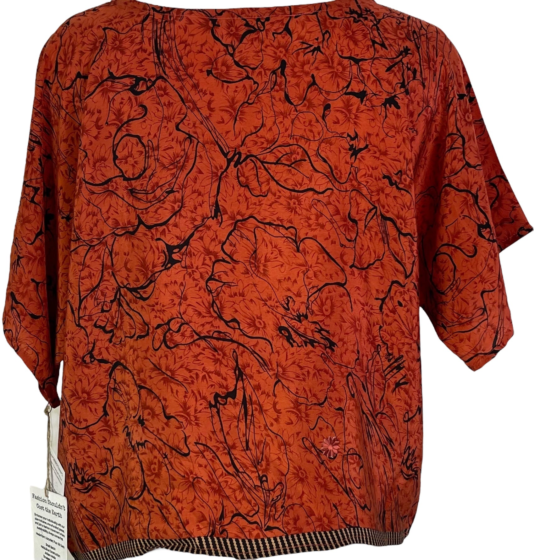 PRC6828 Avatar Pure Silk Boxy Top
