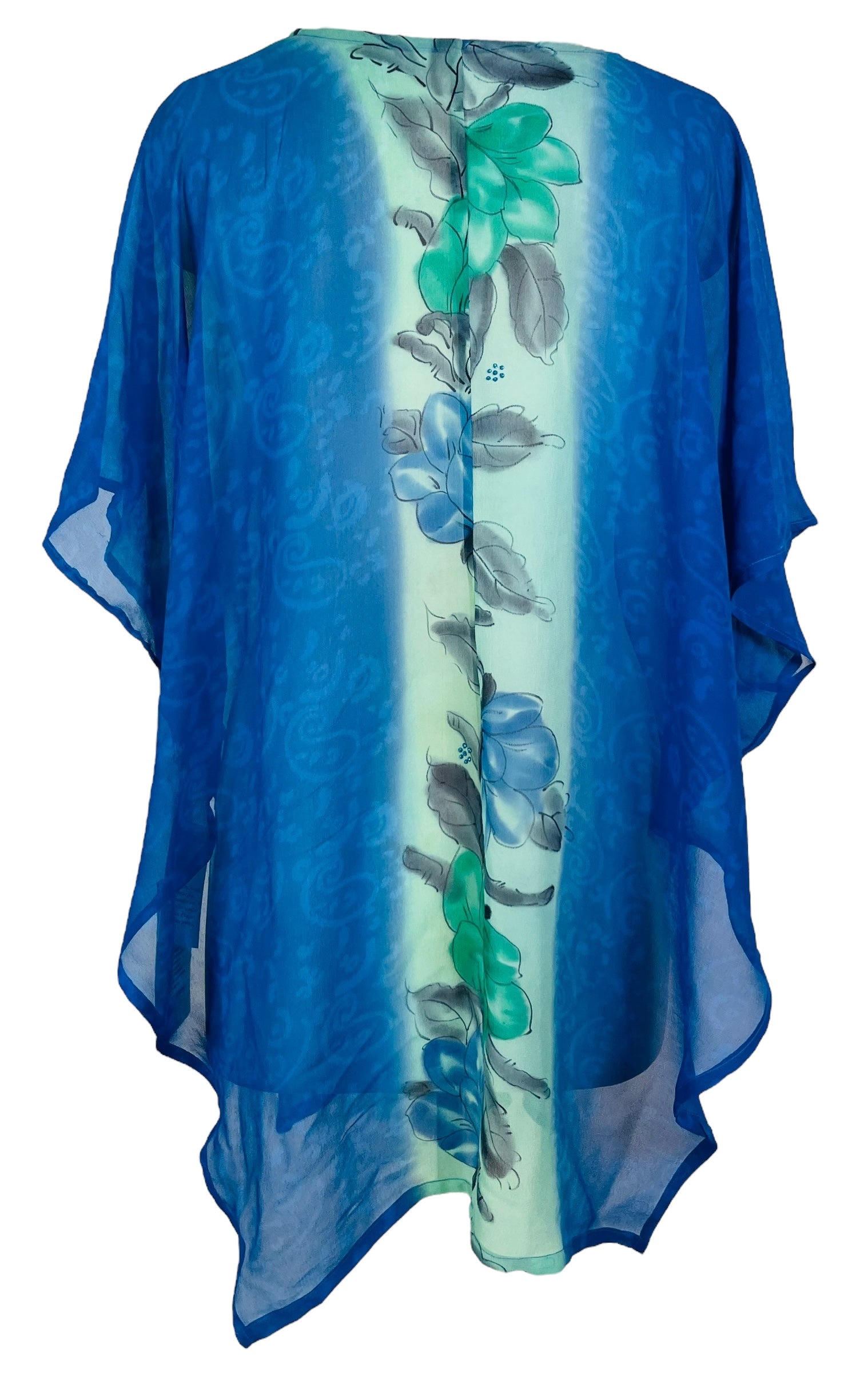 PRG7578 Sheer Avatar Pure Silk Waterfall Top