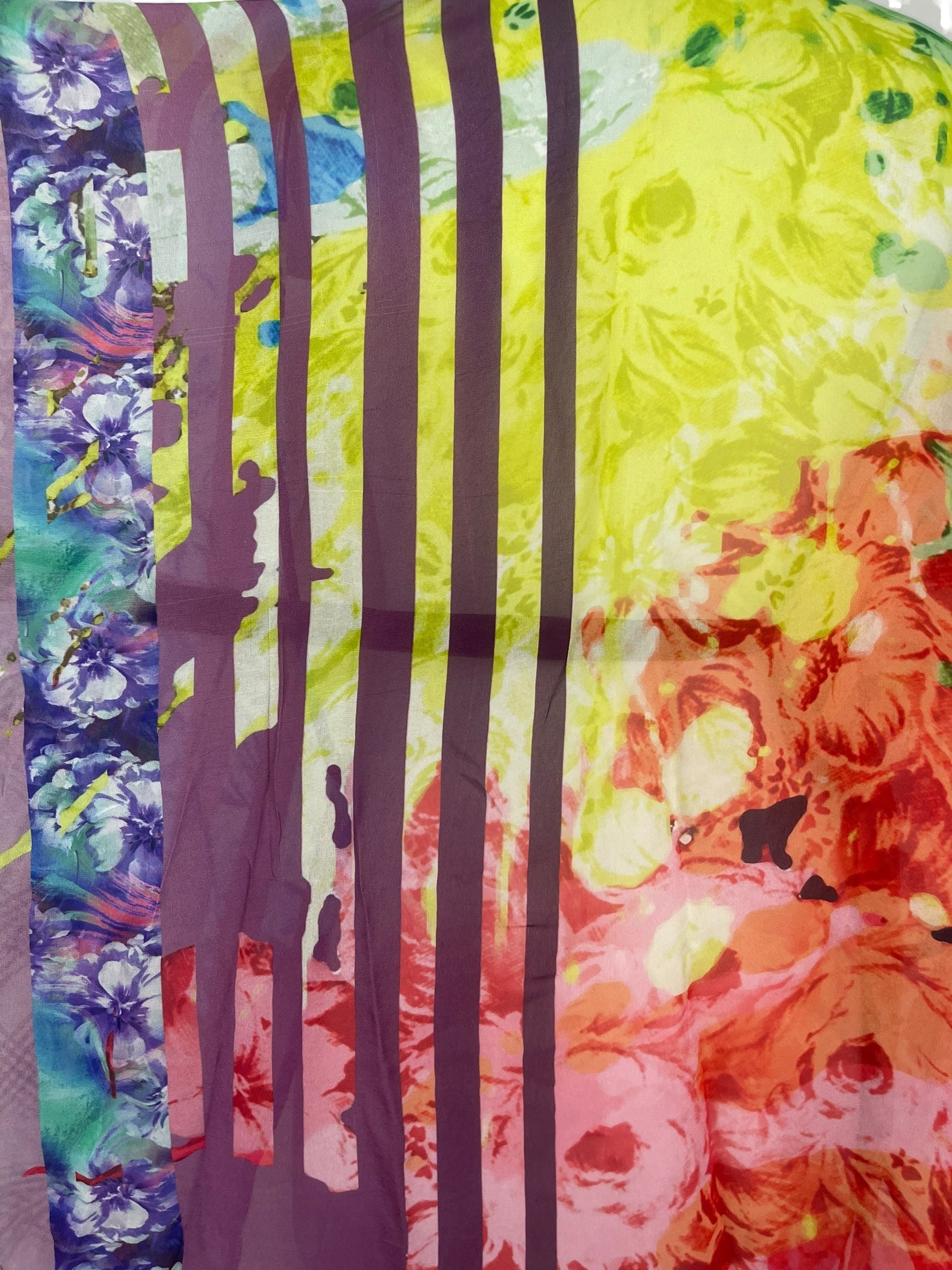 PRG8622 Sheer Wabi Sabi Pure Silk Kimono-Sleeved Jacket with Belt