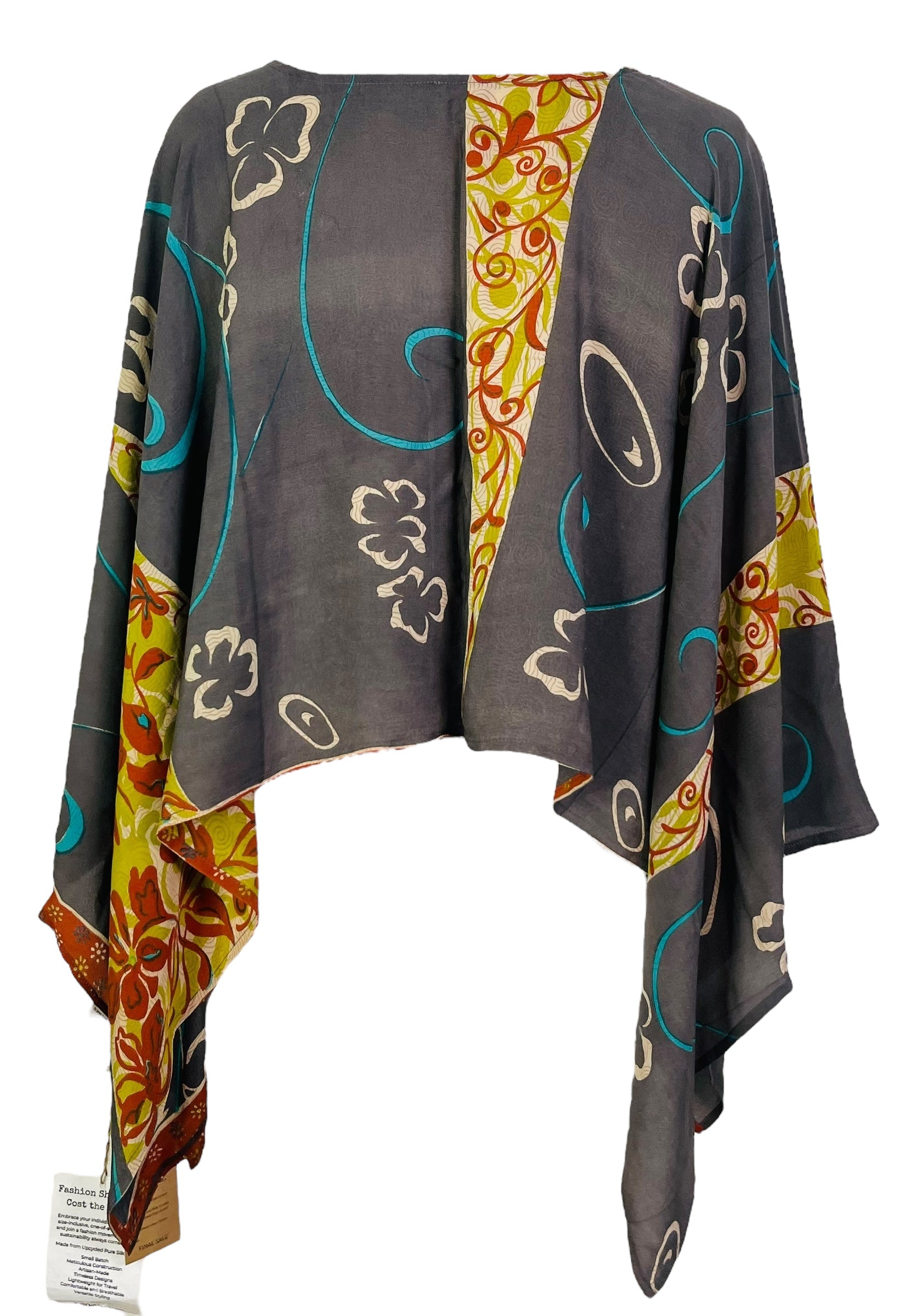 LADY LUCK PRC7324 Pure Silk Avatar Capelet Poncho