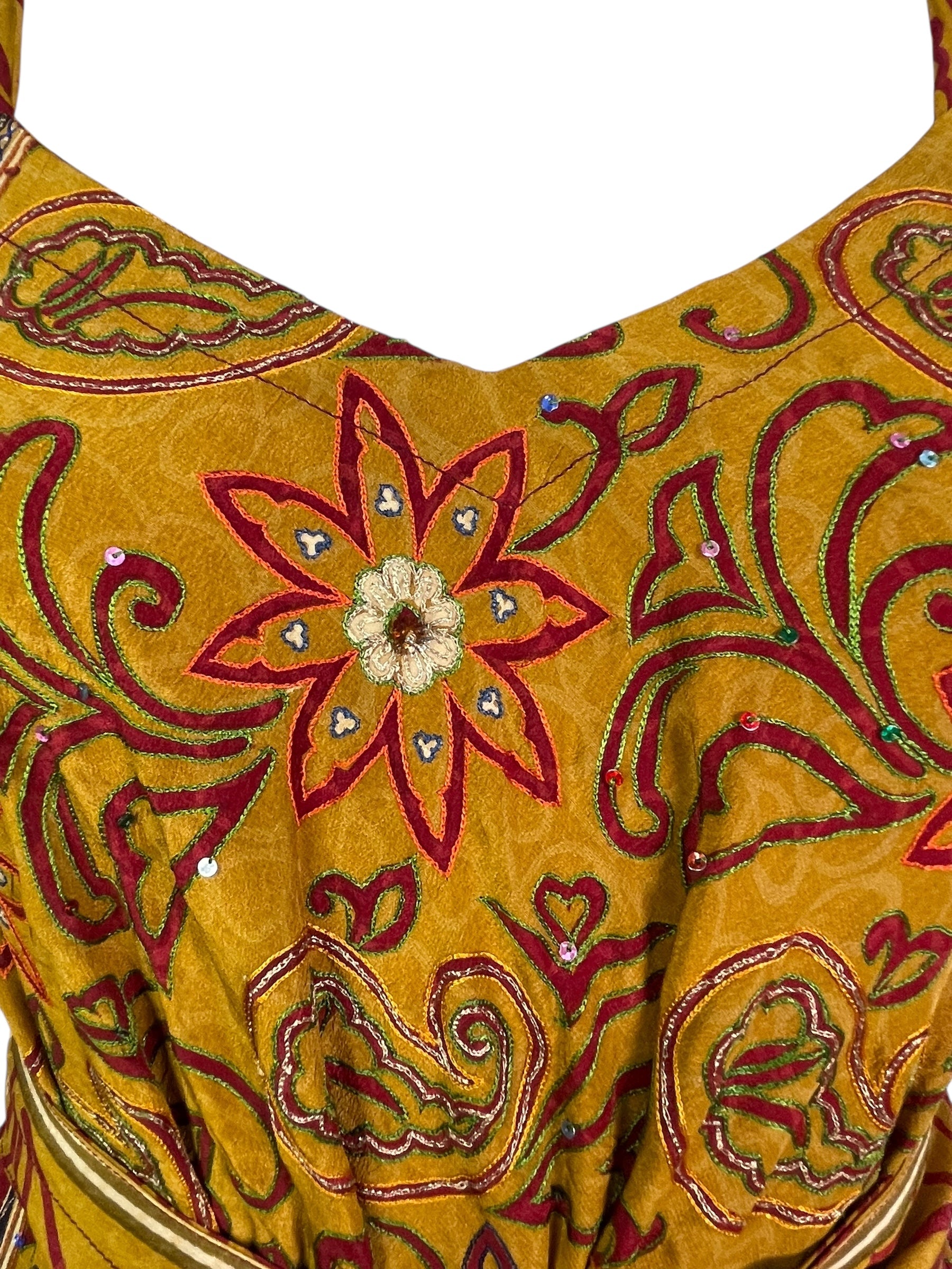 PRC7679 Avatar Pure Silk Maxi Dress with Belt