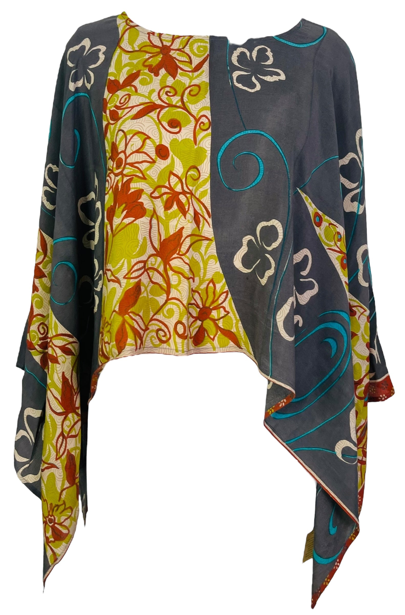 LADY LUCK PRC7324 Pure Silk Avatar Capelet Poncho