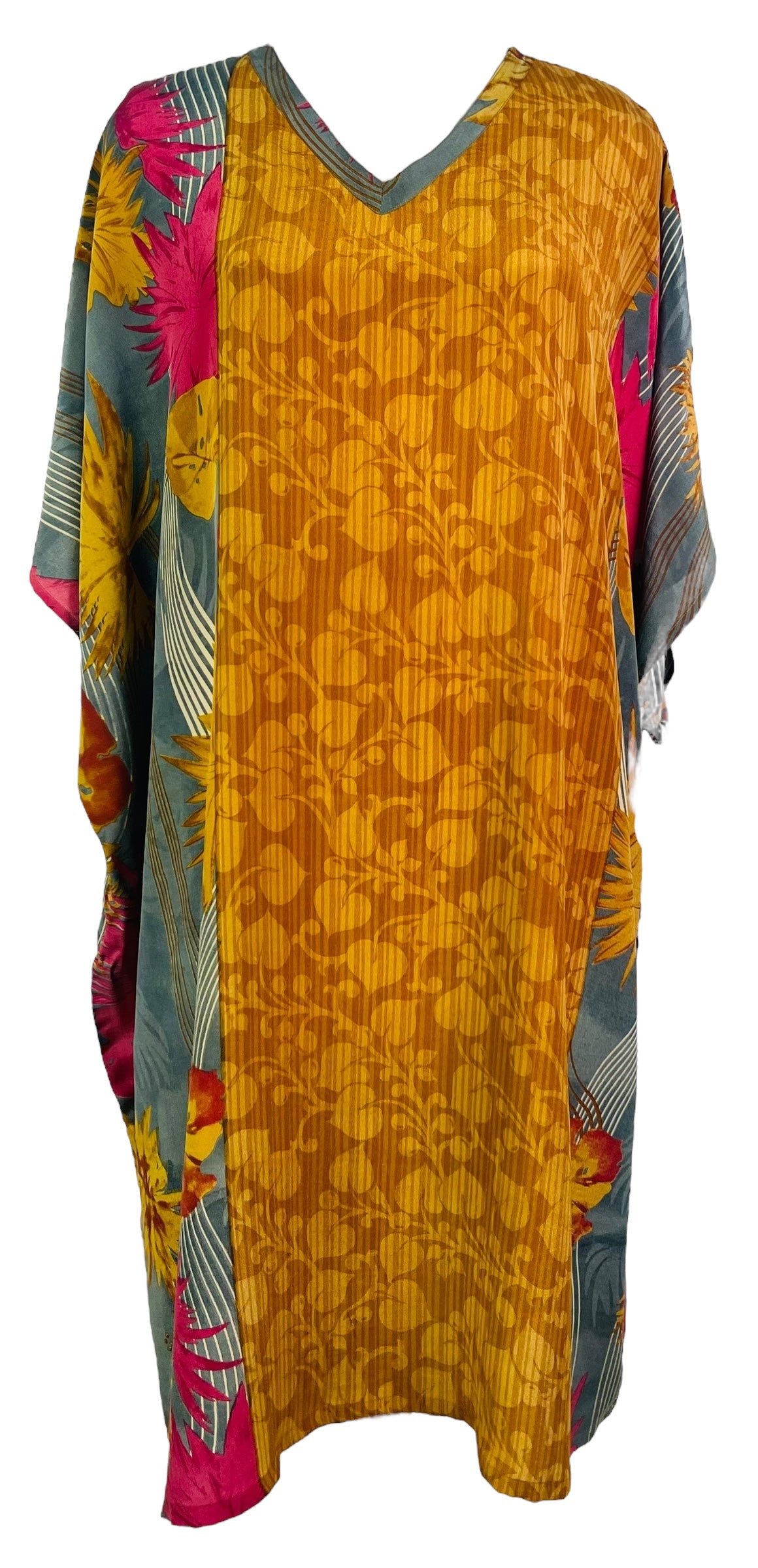 PRC7302 Avatar Pure Silk Midi Length Kaftan