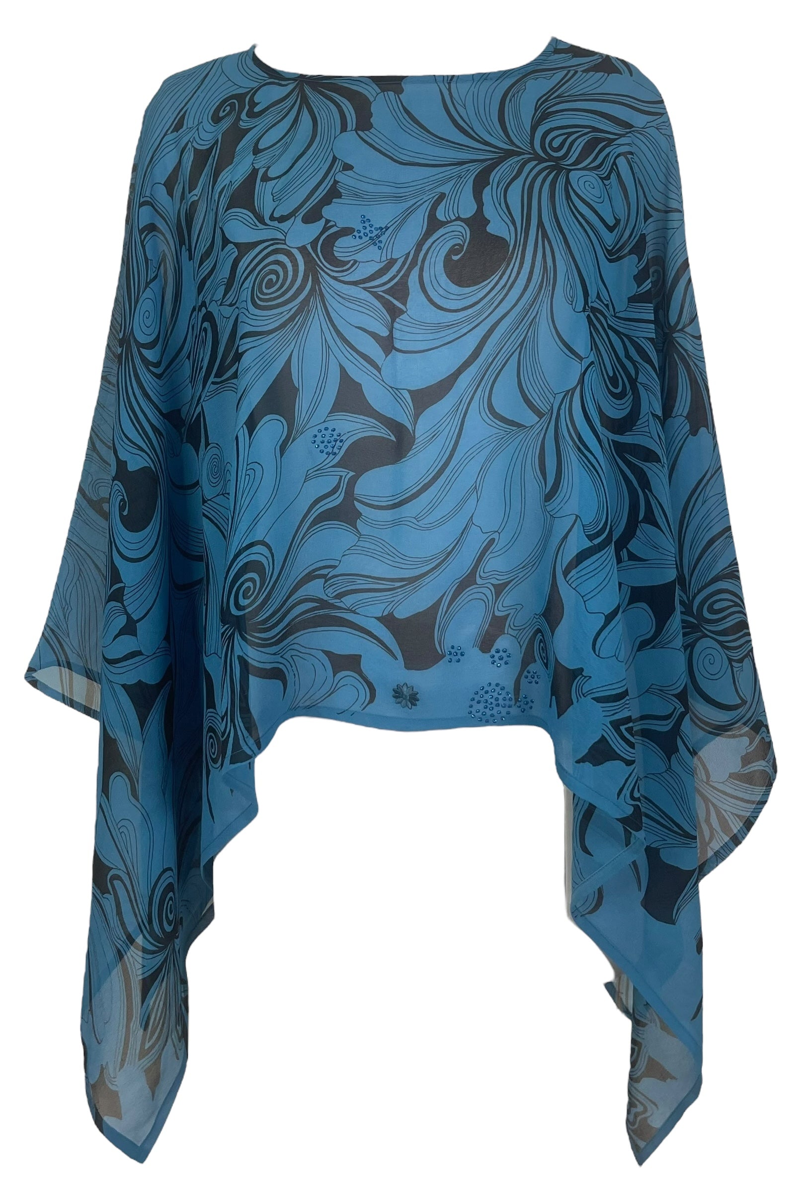 PREVIEW PRG7968 Sheer Avatar Pure Silk Capelet Poncho by DECEMBER2025 – Handmade ethical Poncho from sariKNOTsari using upcycled silk. Designed in Canada for travel and slow fashion, loved from Toronto to LA to Sydney.