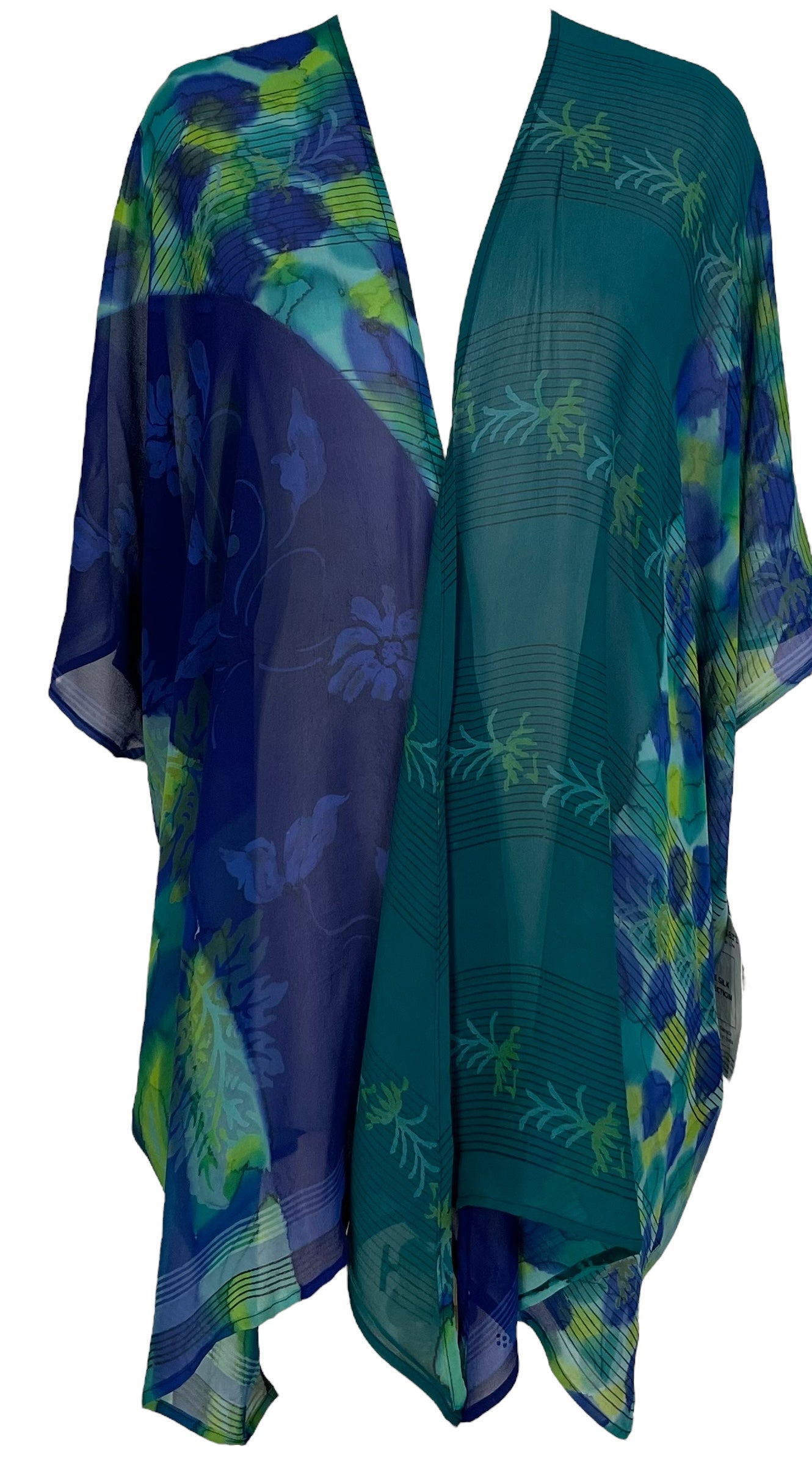 PRG7259 Sheer Avatar Pure Silk Waterfall Top