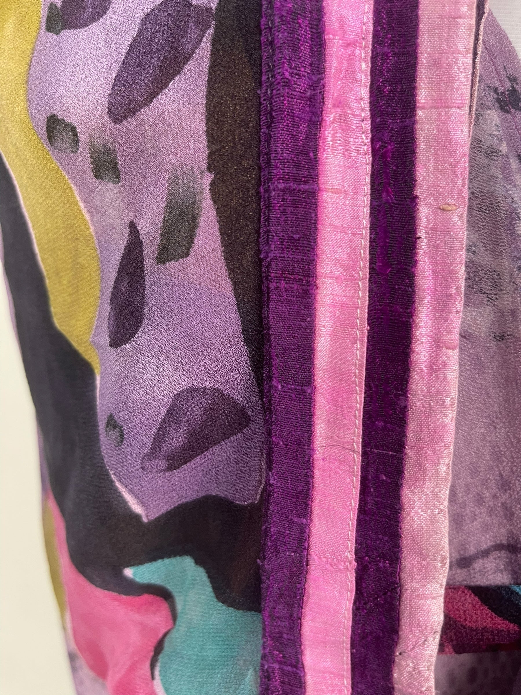 PREVIEW PRG8516 Sheer Wabi Sabi Pure Silk Kimono-Sleeved Jacket with Belt by MARCH2026 – Handmade ethical Short Kimono from sariKNOTsari using upcycled silk. Designed in Canada for travel and slow fashion, loved from Toronto to LA to Sydney. Featuring Zsiska, Bryn Walker and Artisan Leather coats by Rejean Pepin, Pepin designs