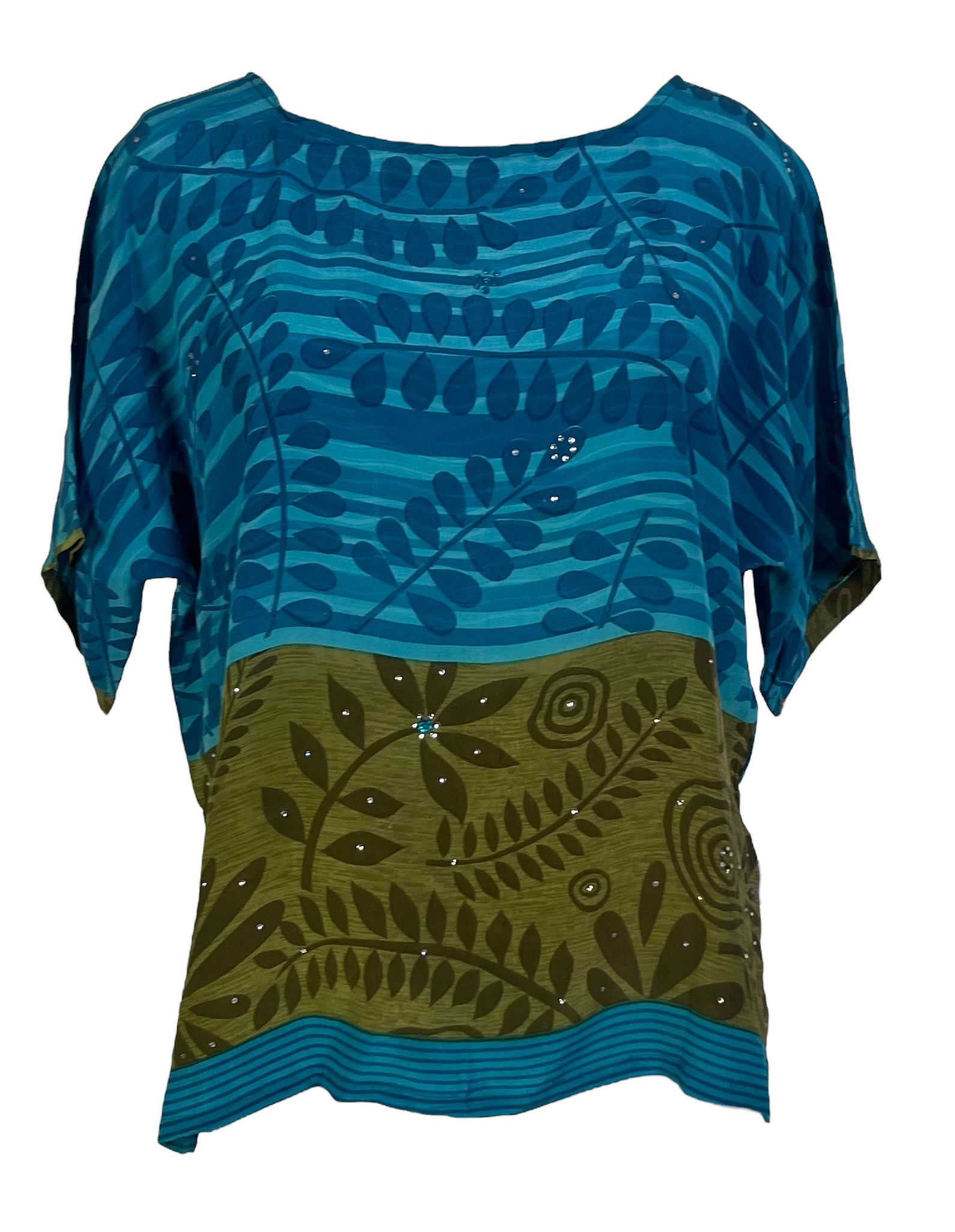 PRC6302 Avatar Pure Silk Side Slit Top