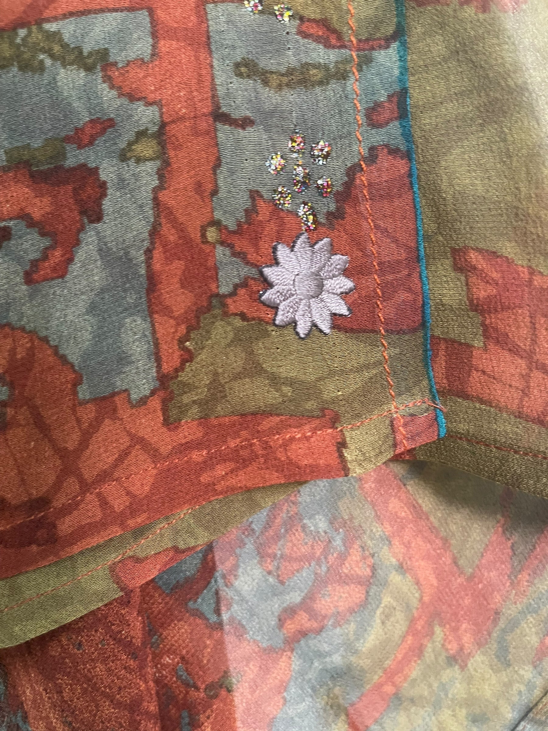 PREVIEW PRG8708 Sheer Avatar Pure Silk Versatile Vest by MARCH2026 – Handmade ethical Vest from sariKNOTsari using upcycled silk. Designed in Canada for travel and slow fashion, loved from Toronto to LA to Sydney. Featuring Zsiska, Bryn Walker and Artisan Leather coats by Rejean Pepin, Pepin designs