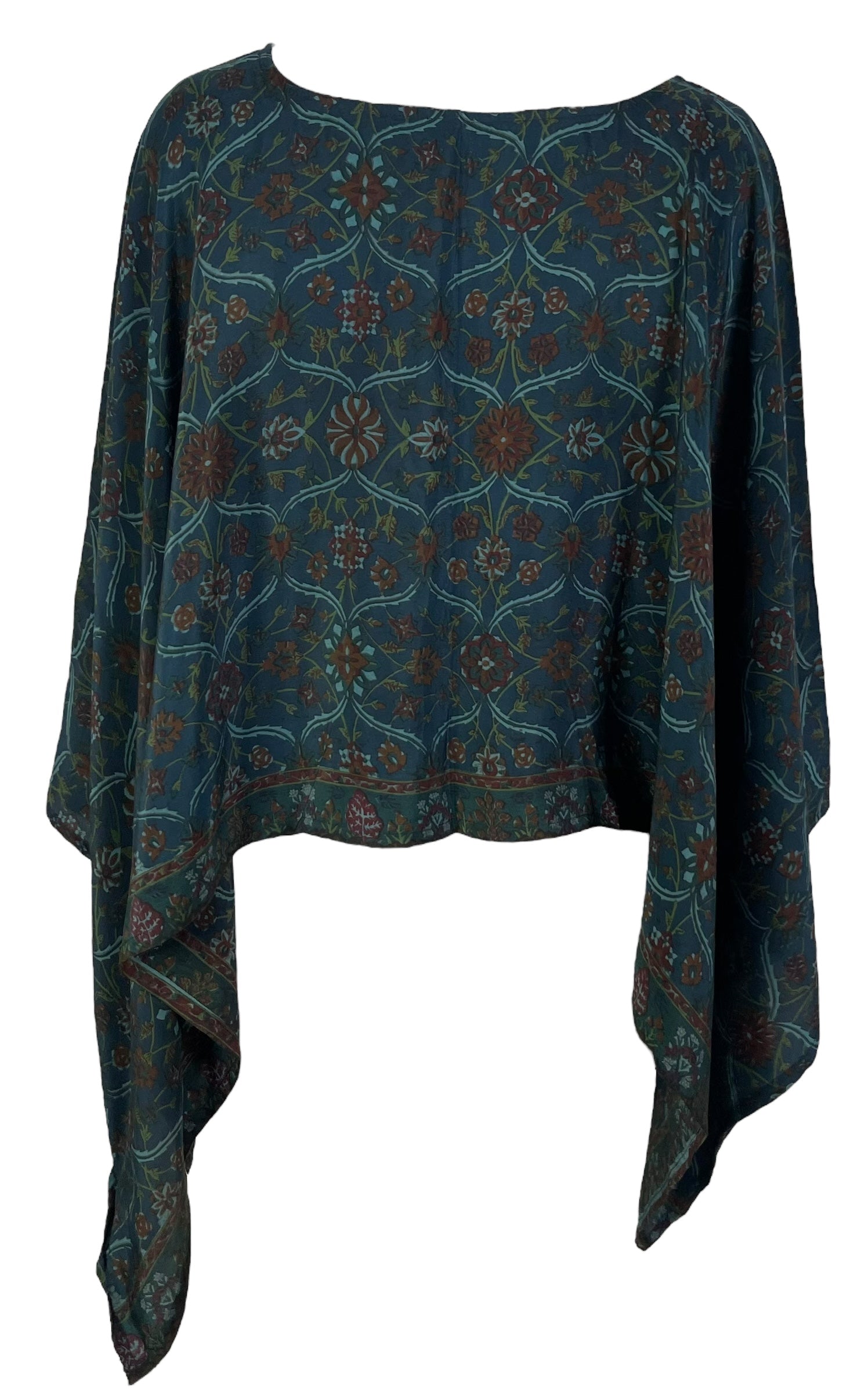 PRC7037 Avatar Pure Silk Capelet Poncho