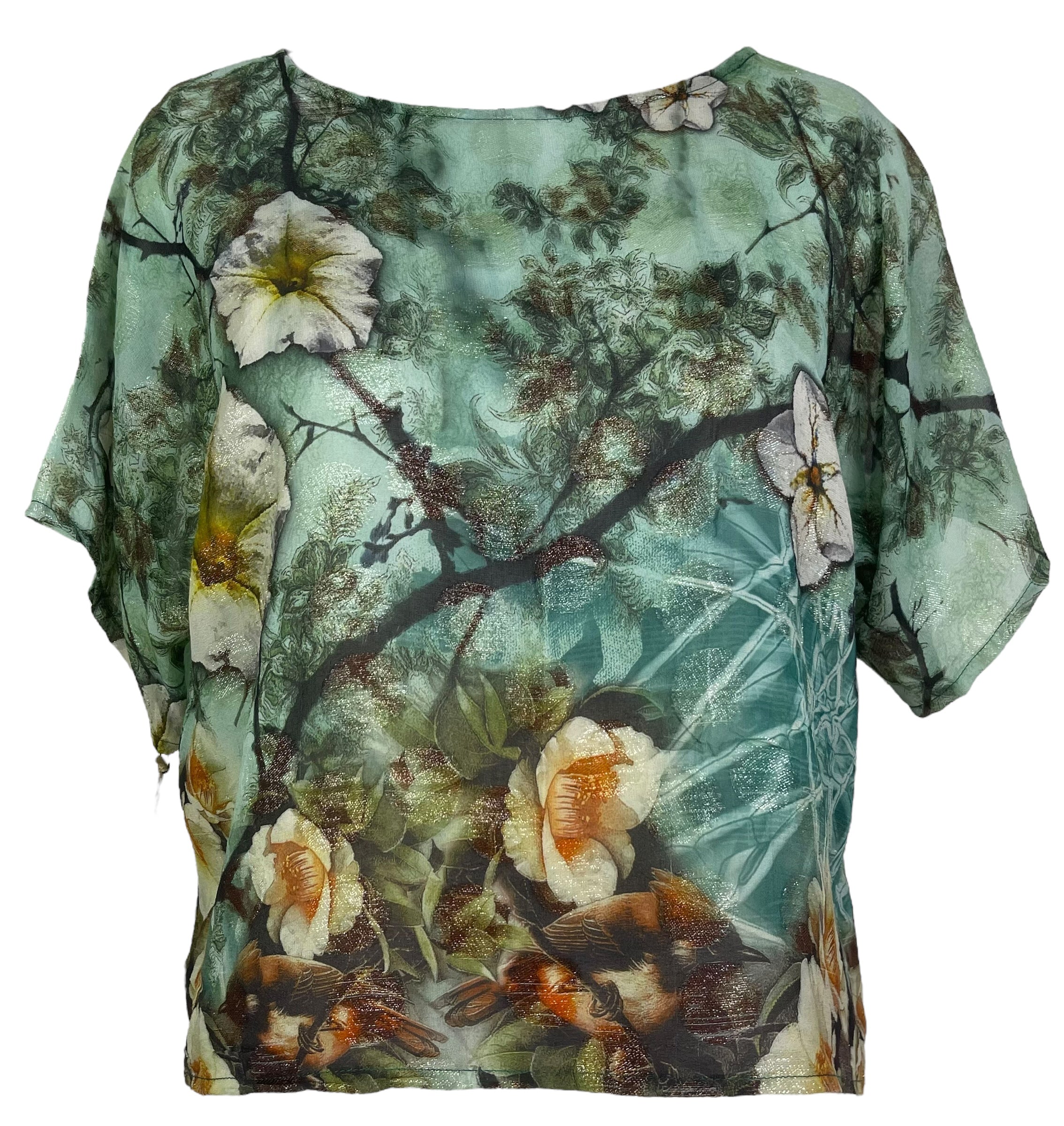 PRG7963 Sheer Avatar Pure Silk Boxy Top