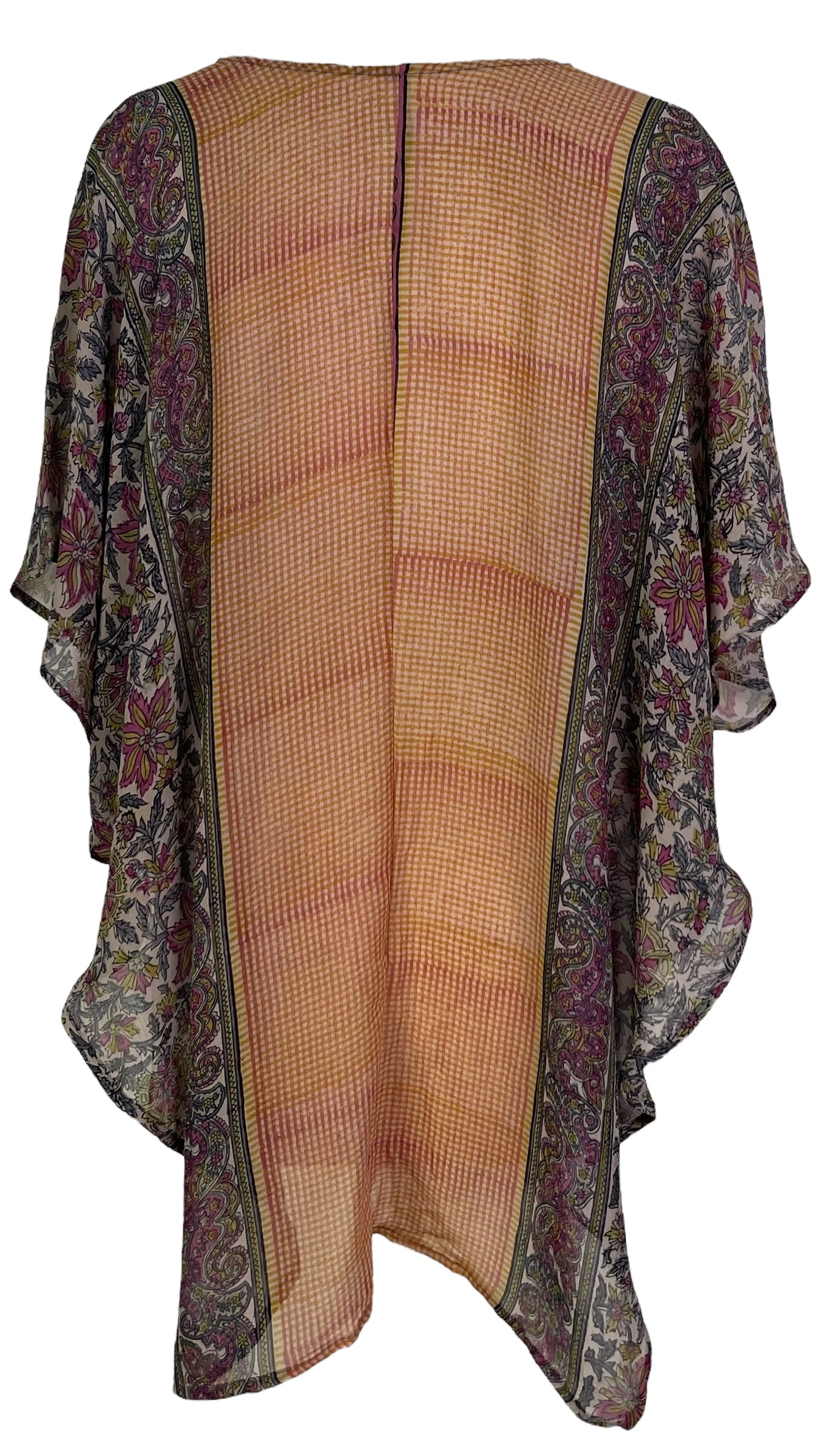 REVOLUTIONHER PRG7100 Sheer Avatar Pure Silk Waterfall Top