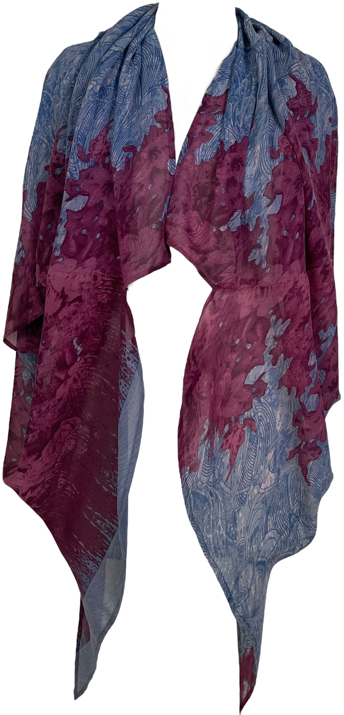 PRG7272 Sheer Wabi Sabi Pure Silk Cardigan