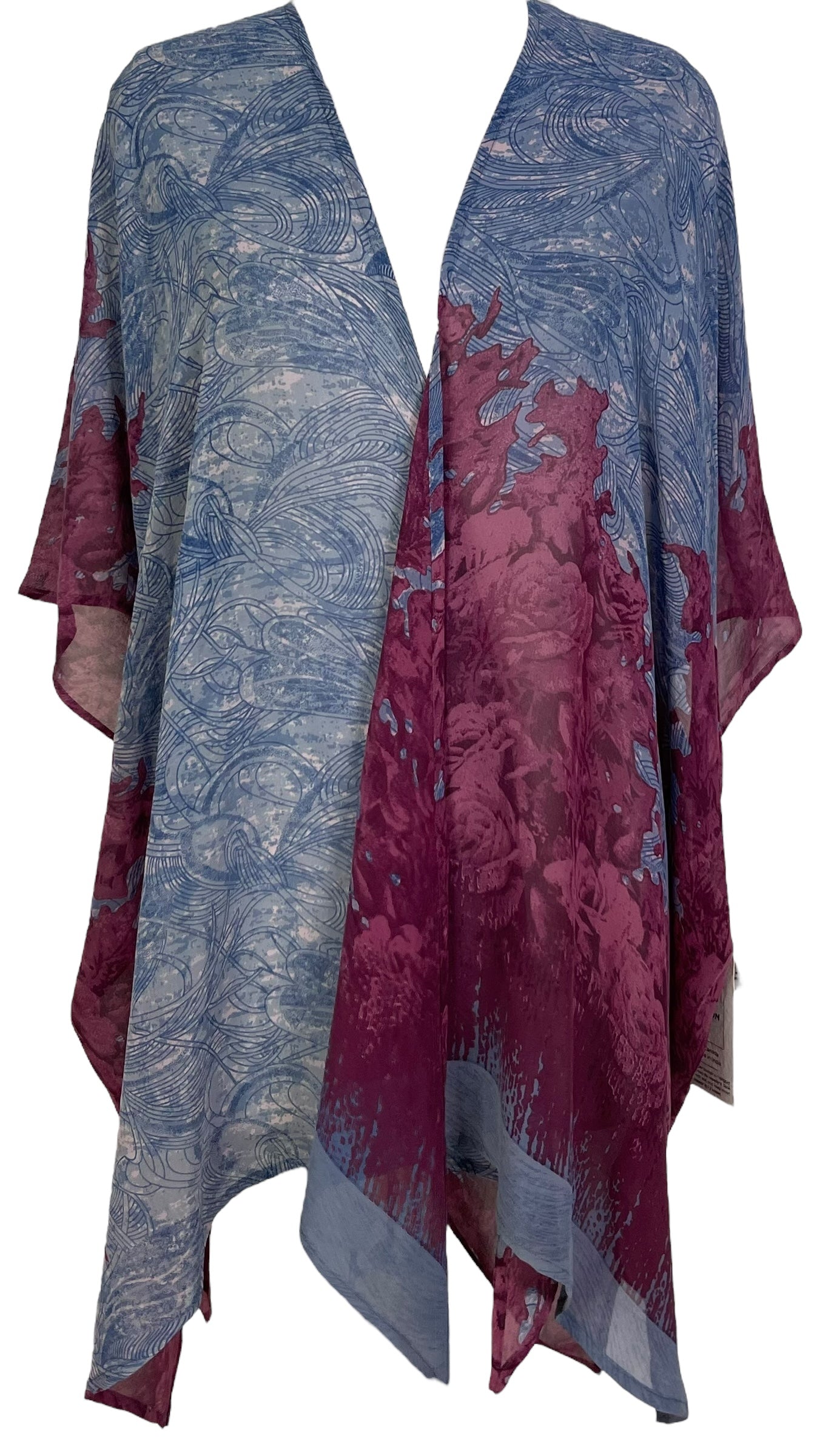 PRG7272 Sheer Wabi Sabi Pure Silk Cardigan