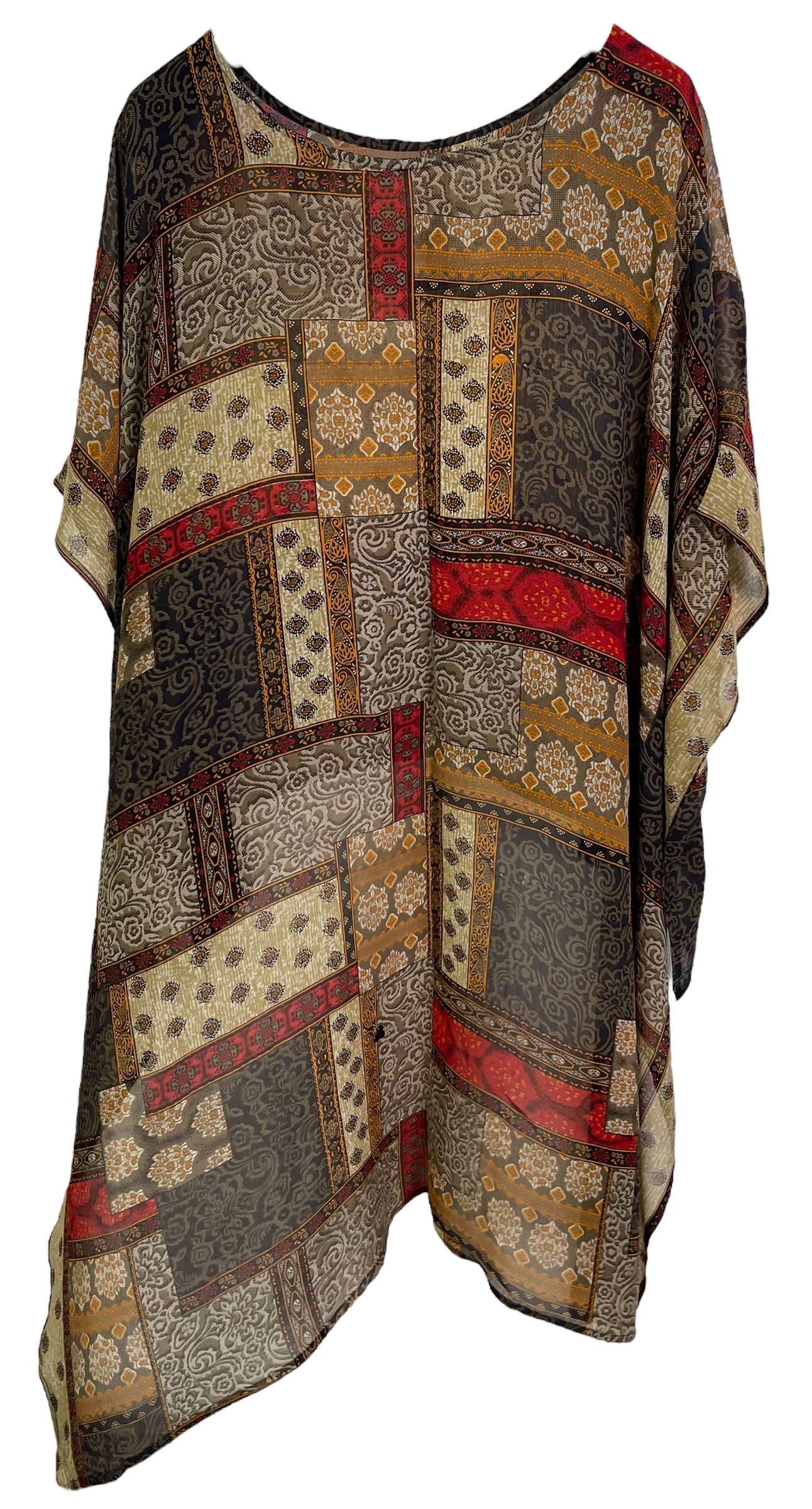 PRG6447 Sheer Avatar Pure Silk Hi Lo Top