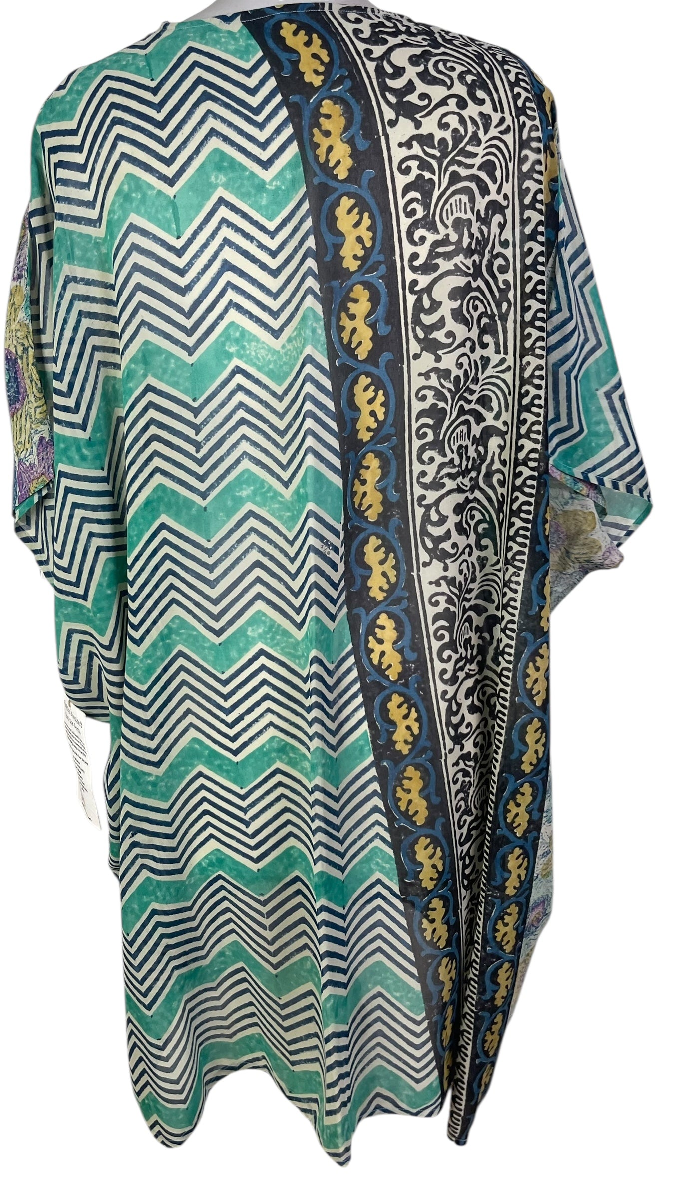 PRG6613 Sheer Wabi Sabi Pure Silk Midi Length Kaftan