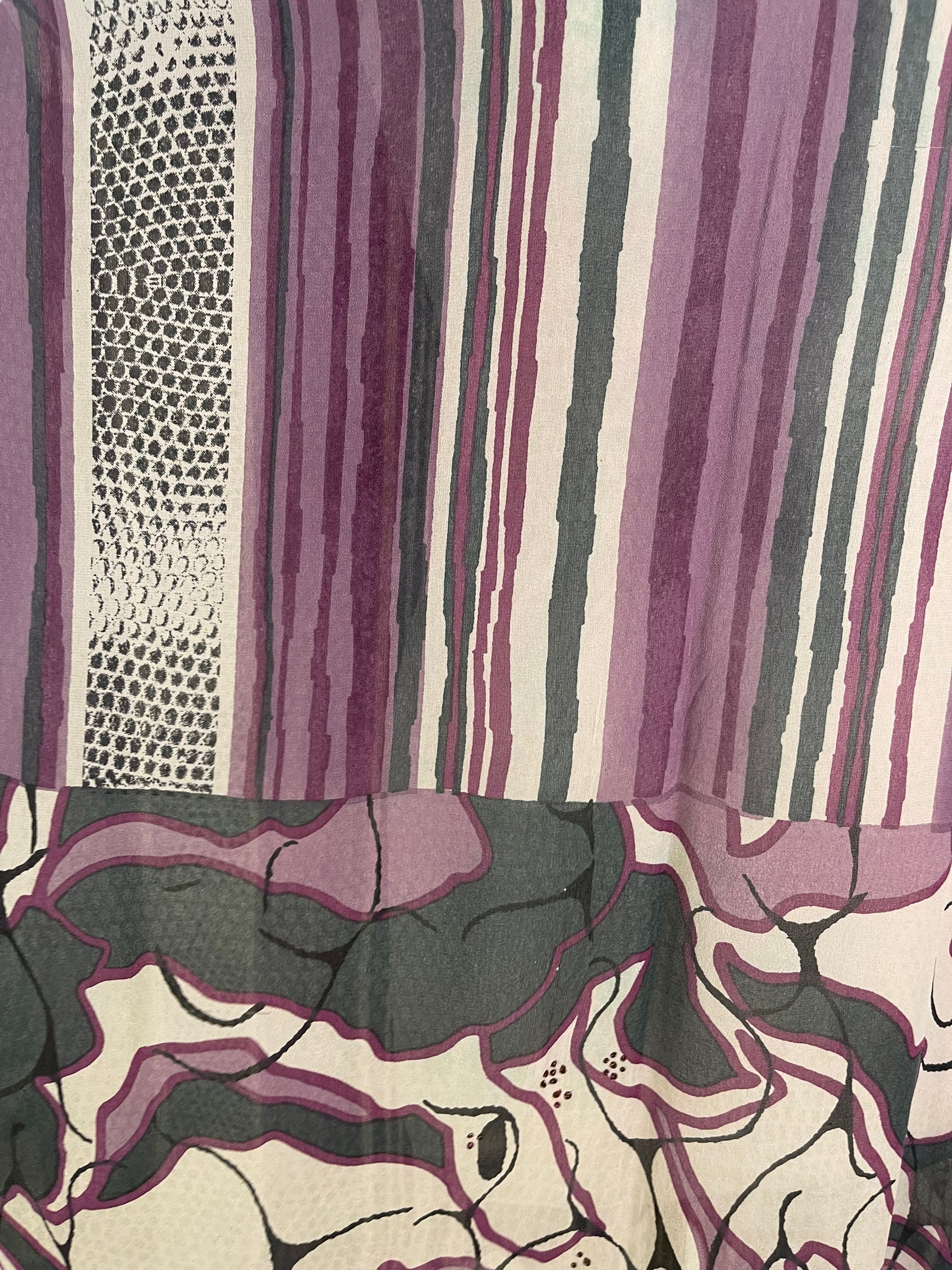 PRG6408 Sheer Wabi Sabi Pure Silk Midi Length Kaftan